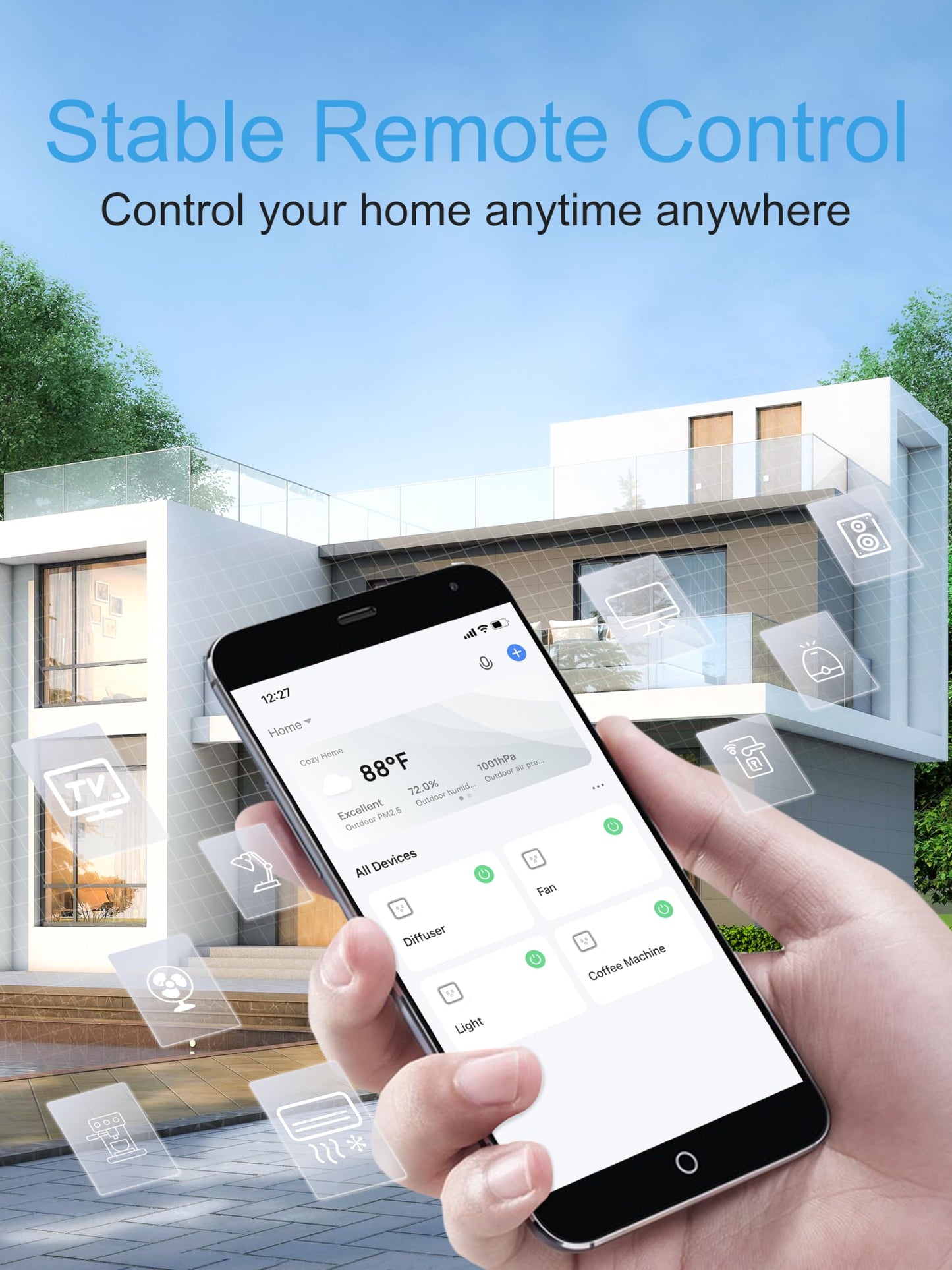 EIGHTREE Smart Plug 15A, Smart Plugs that Compatible with Alexa & Google Home & SmartThings, No Hub Required, Smart Outlet with Remote Control, Timer & Schedule, 2.4GHz WiFi Only, 4 Packs