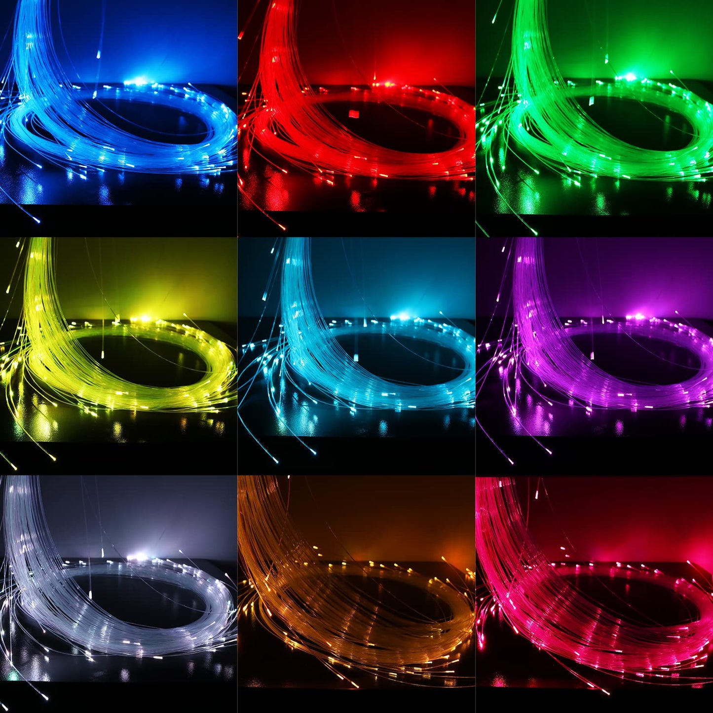 AMKI Fiber Optic Whip, Dance Flow Pixel Whip Super Bright Light Up Rave Toy 40 Color Effects Mode 360° Swivel for Dancing, Parties, Light Shows, EDM Music Festivals