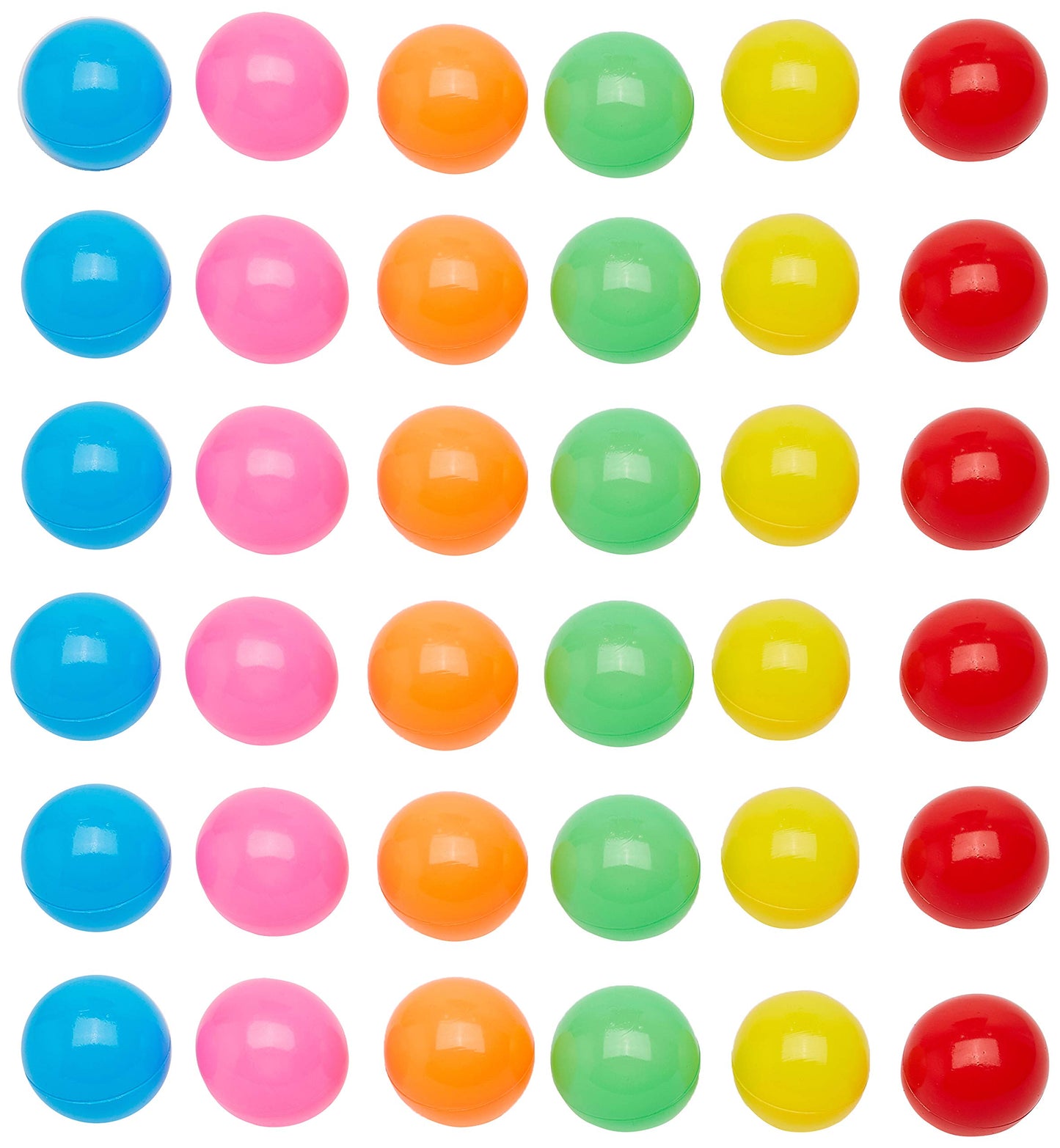 Amazon Basics BPA Free Crush-Proof Plastic Ball, Pit Balls with Storage Bag, Toddlers Kids 12+ Months, Pack of 400 Balls, 6 Bright Colors