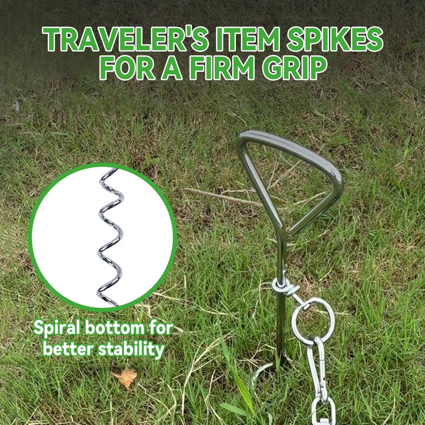 30ft Retractable Dog Tie Out Cable with Ground Pile & Steel Chain, Large Dog Leash Outdoor Dog Anchor Dog Tie Out Cable and Stake for Walking Dogs in Parks, Camping on Leash