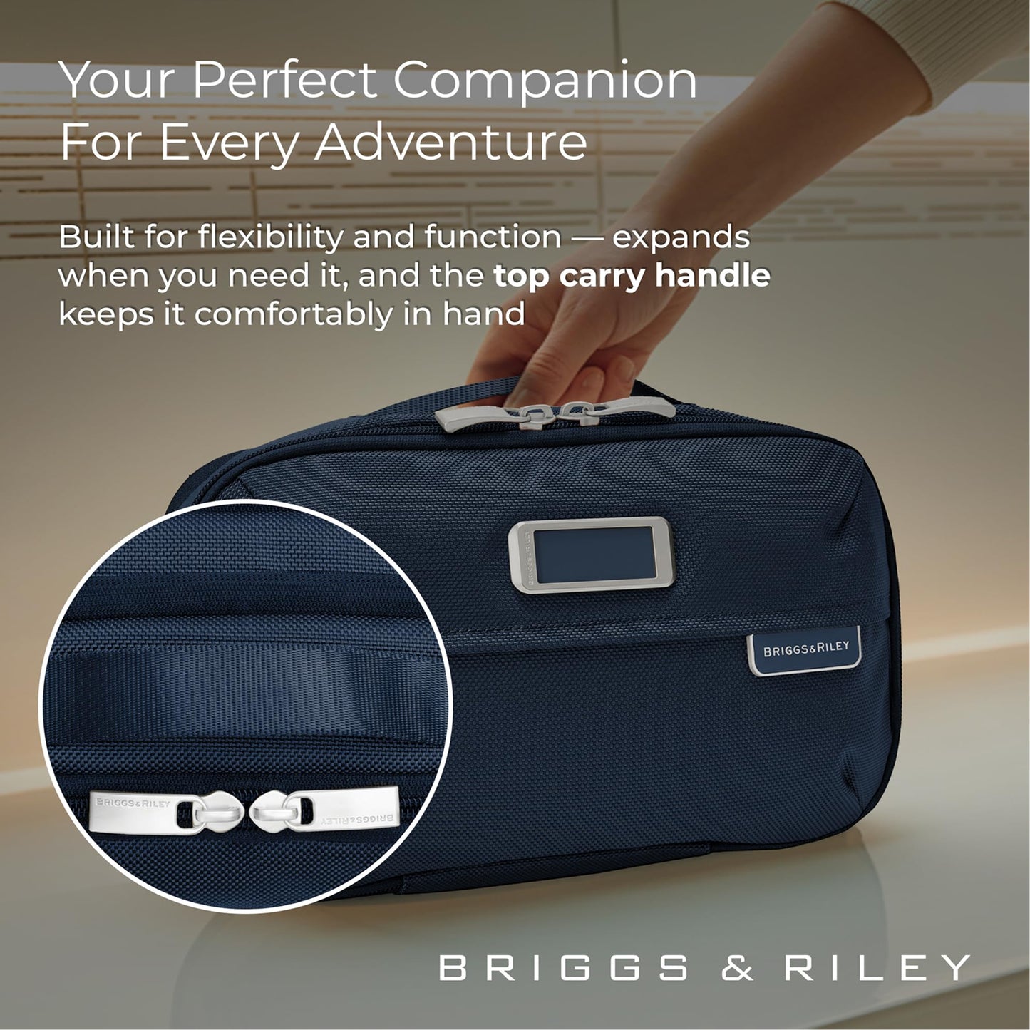 Briggs & Riley Baseline Expandable Essentials Toiletry Kit, Navy