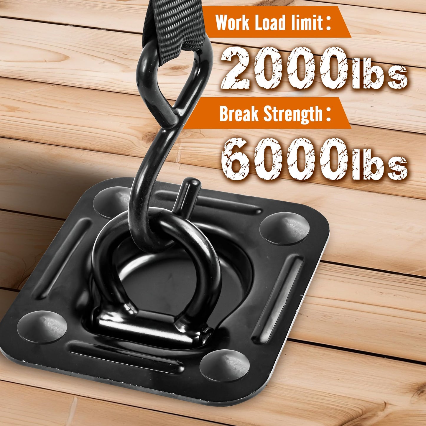 Recessed D Ring Tie Down Anchors 4 Pack (6,000 Lbs), Heavy Duty Kit Enclosed Trailer Accessories,Trailer Tie Down Anchor Great For Securing Equipment, Cargo And Other Loads