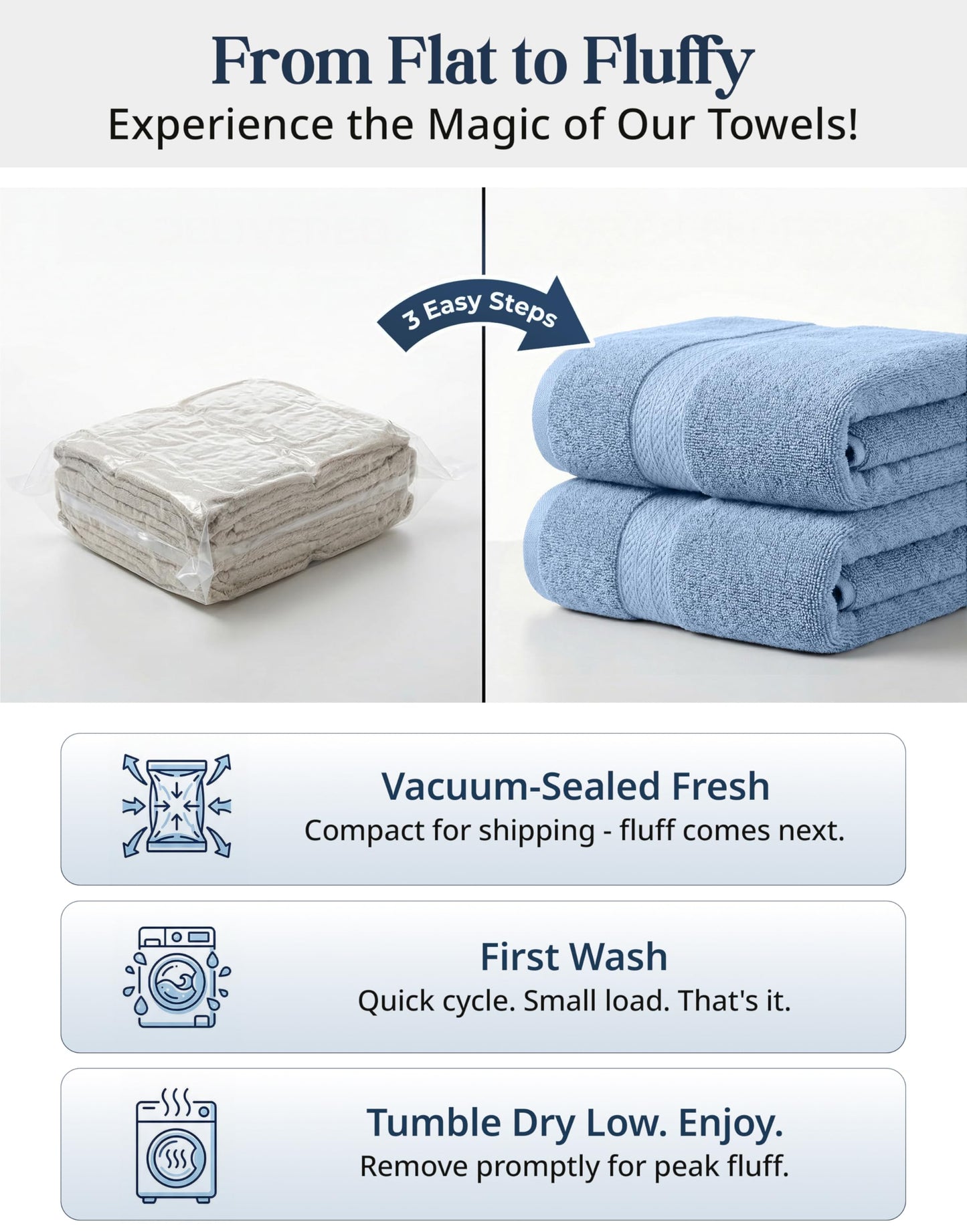 6 Piece Bath Towel Set - 100% Cotton Bathroom Towels, Extra Large Bath Towels, Hotel Towels, 2 Bath Towels Bathroom Sets, 2 Hand Towel for Bathroom, 2 Wash Cloths for Your Body and face - Allure