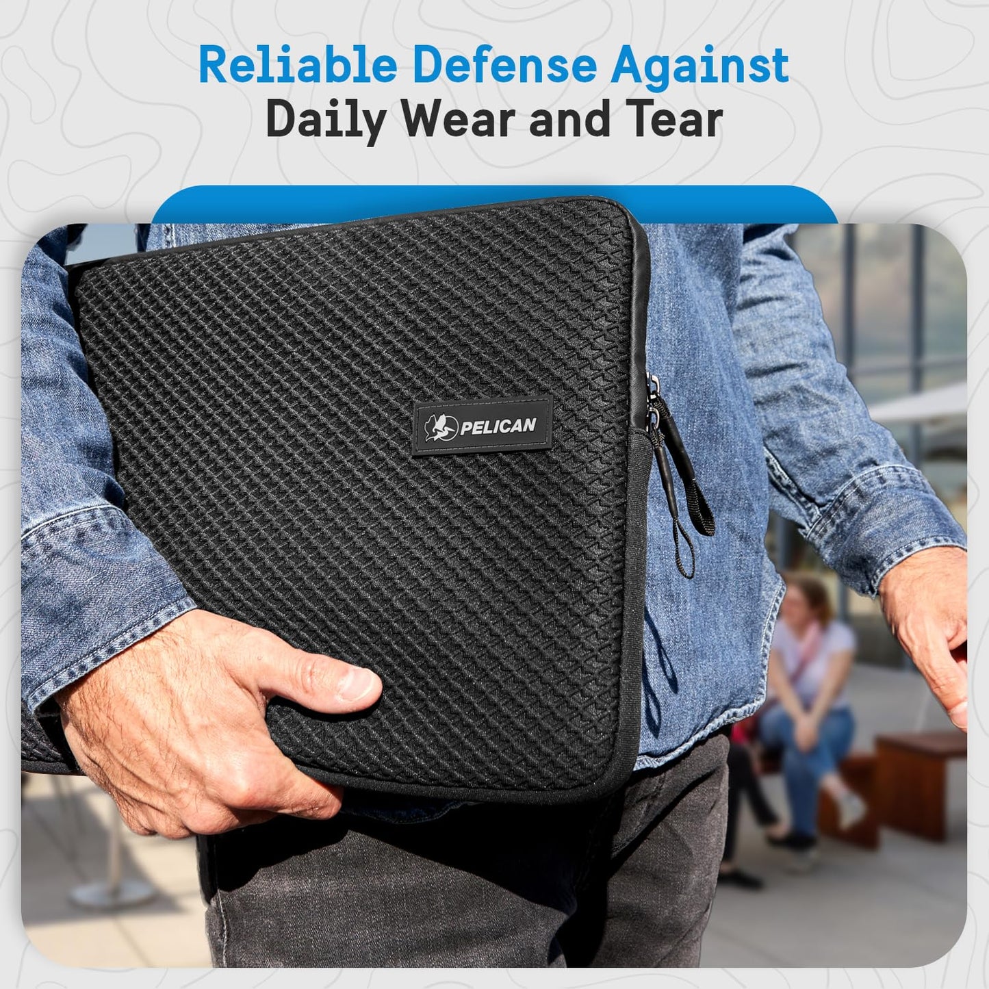 Pelican Traveler Laptop Sleeve/Case 14 Inch [Padded Exterior] [Compact Design] Weather Resistant and Heavy Duty Laptop Cover for 14” MacBook Pro/Air M3, HP, Dell, Lenovo, Acer and More - Black
