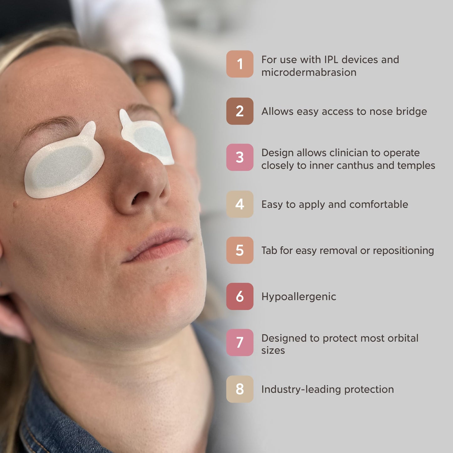 Innovative Optics IPL-AID: Disposable Eye Shield for Safe IPL Treatment. Protect Your Eyes with Precision and Comfort