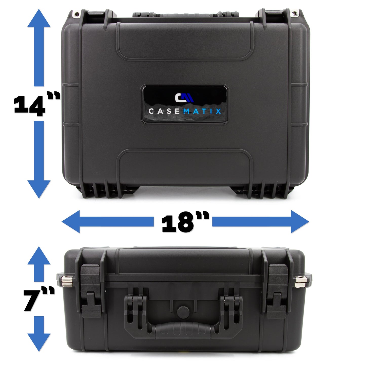 CASEMATIX Travel Case Compatible with Starlink Mini Dish, Mount, Cables, Power Supply & More - IPX7 Waterproof, Professionally Cut Impact-Resistant Closed Cell Foam with Separate Accessory Storage