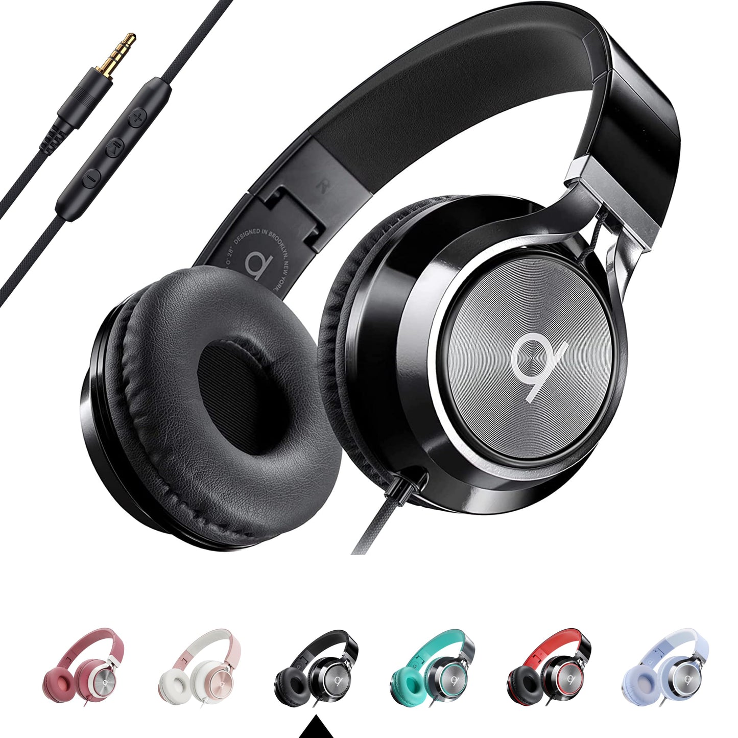 Artix® CL750 Premium Headphones Wired with Mic, Noise Cancelling On-Ear Comfort for Adults and Kids, Crystal Clear Sound for PC, Laptop and More, Durable and Stylish Wired Headphones(Aux Jack 3.5mm)
