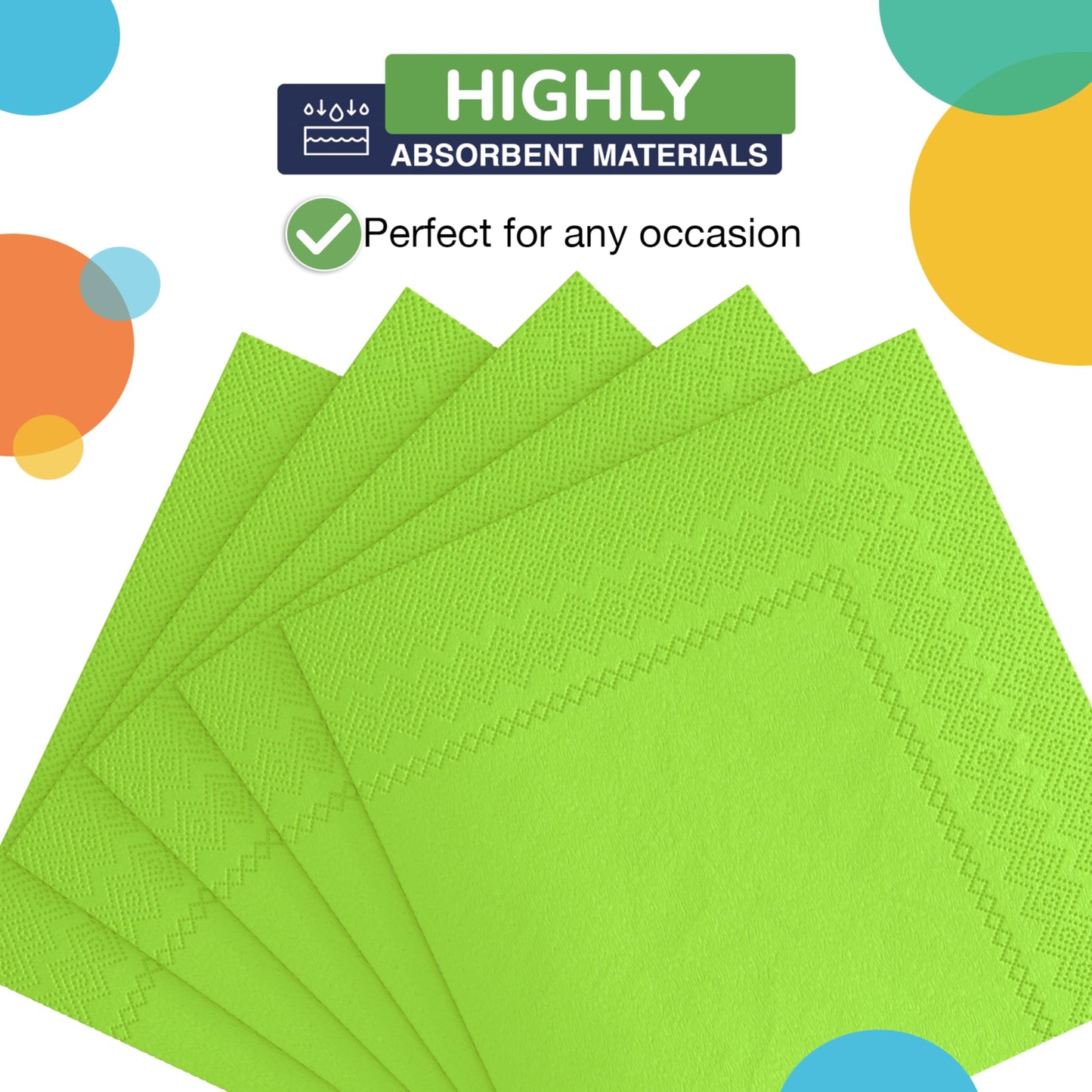 300 Pack Lime Green Napkins Disposable, 2 Ply Party Napkins, Lime Green Disposable Napkins, Fun Napkins Everyday – Great As Cocktail Napkins Or Beverage Napkins Paper Exquisite