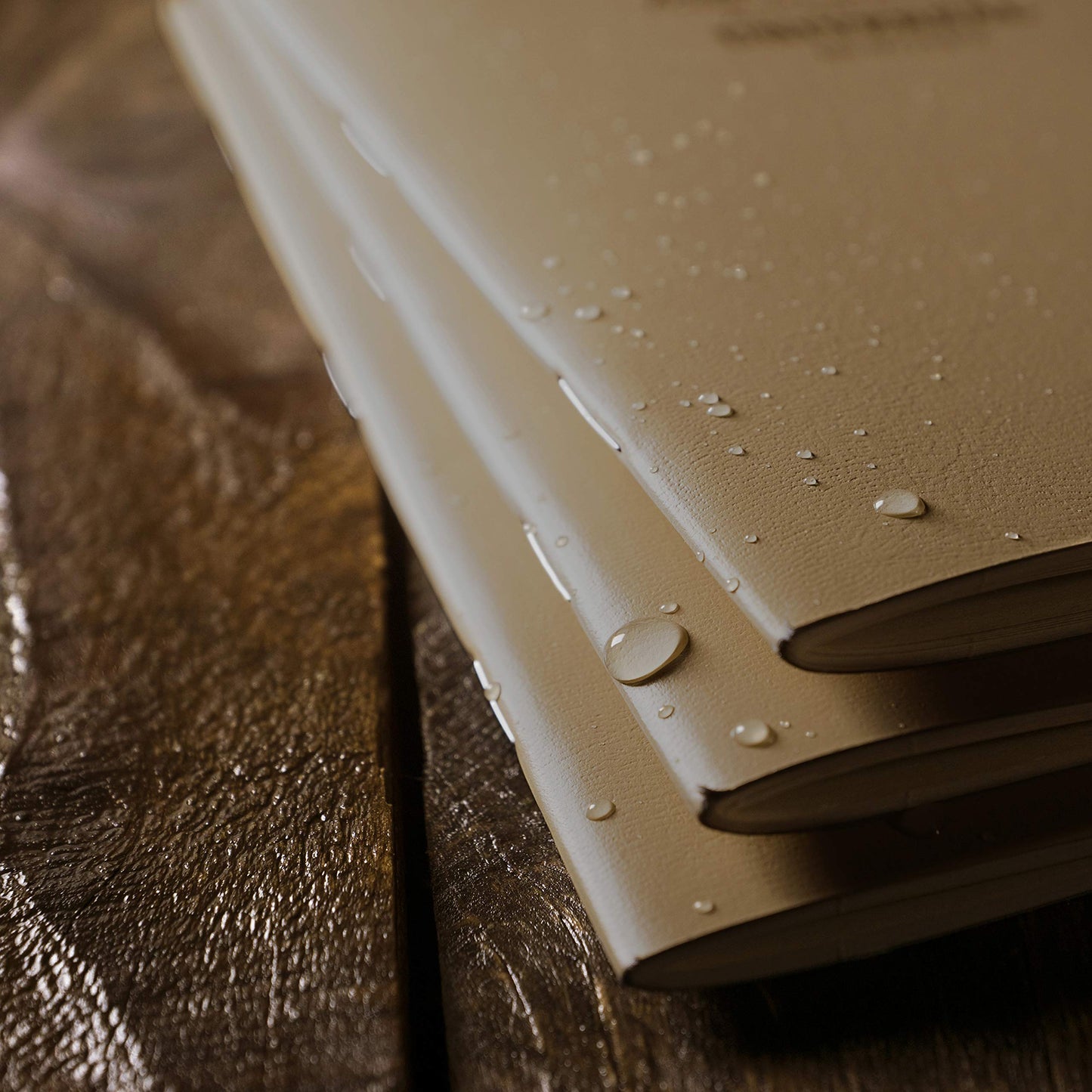 Rite in The Rain Weatherproof Stapled Notebook, 4.625" x 7", Tan Cover, Universal Pattern, 3 Pack (No. 971TFX)