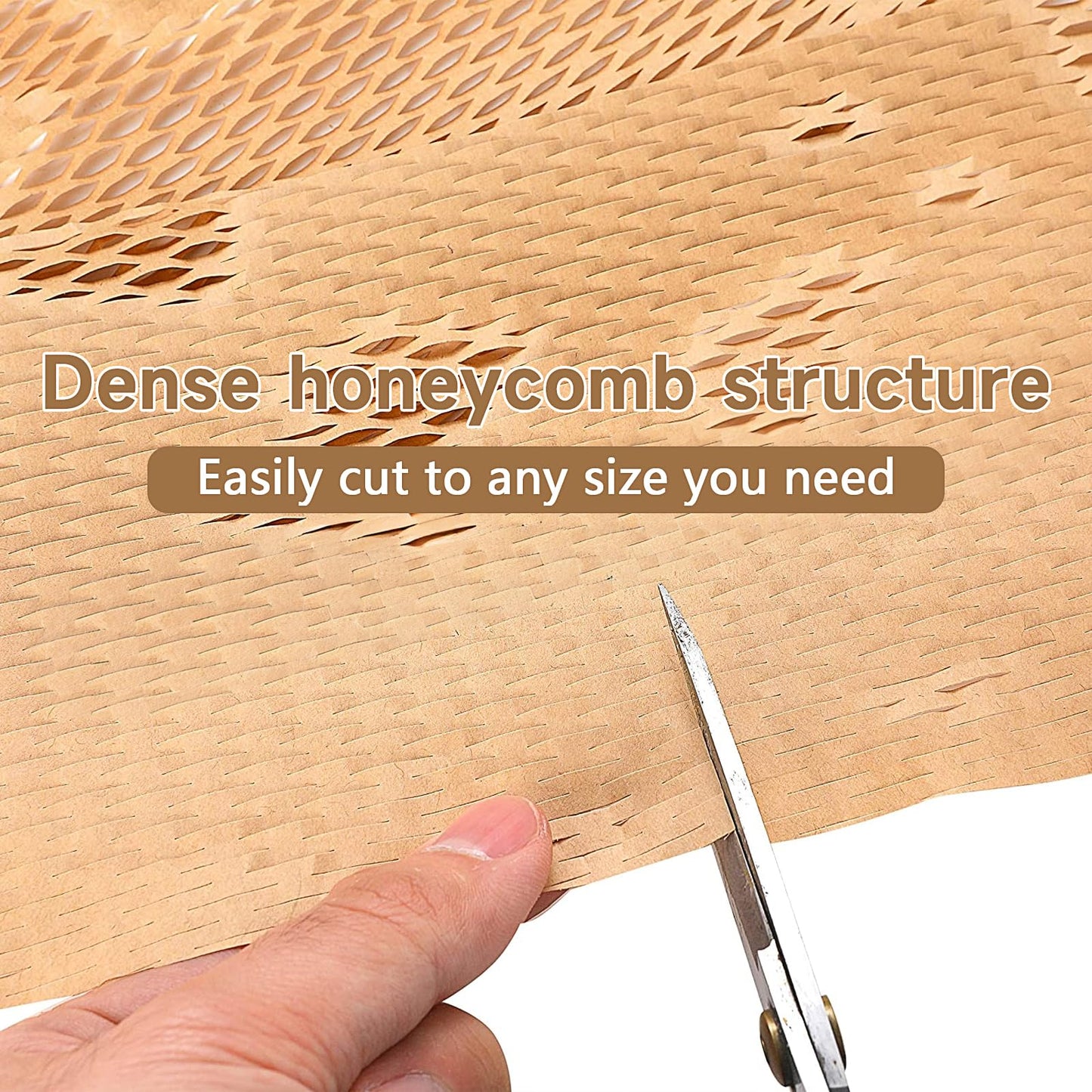 Honeycomb Packing Paper, 15"x328' Packing Paper for Moving Recyclable Honeycomb Paper Moving Supplies Bubble Paper Wrapping Protective Roll, With 20 Fragile Sticker Labels