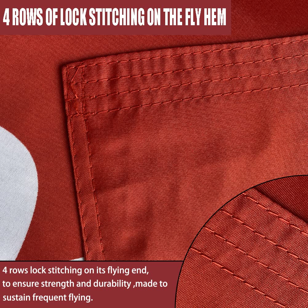 Canada Flag 4x6 Outdoor Double Sided - Vivid Color Polyester Canvas Header and 4 Rows Stitched - Canadian National Flags with Brass Grommets