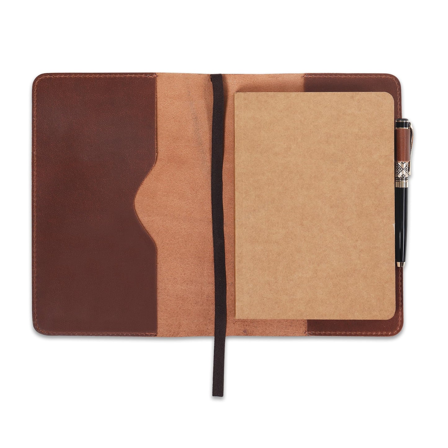 CestAntiQ, A5 Leather Journal Cover, Refillable Journal Cover for Large Moleskine and LEUCHTTURM1917 Medium A5, Leather Handmade Notebook Cover, 9 x 6 Inches Leather Bound Journal (Tan)