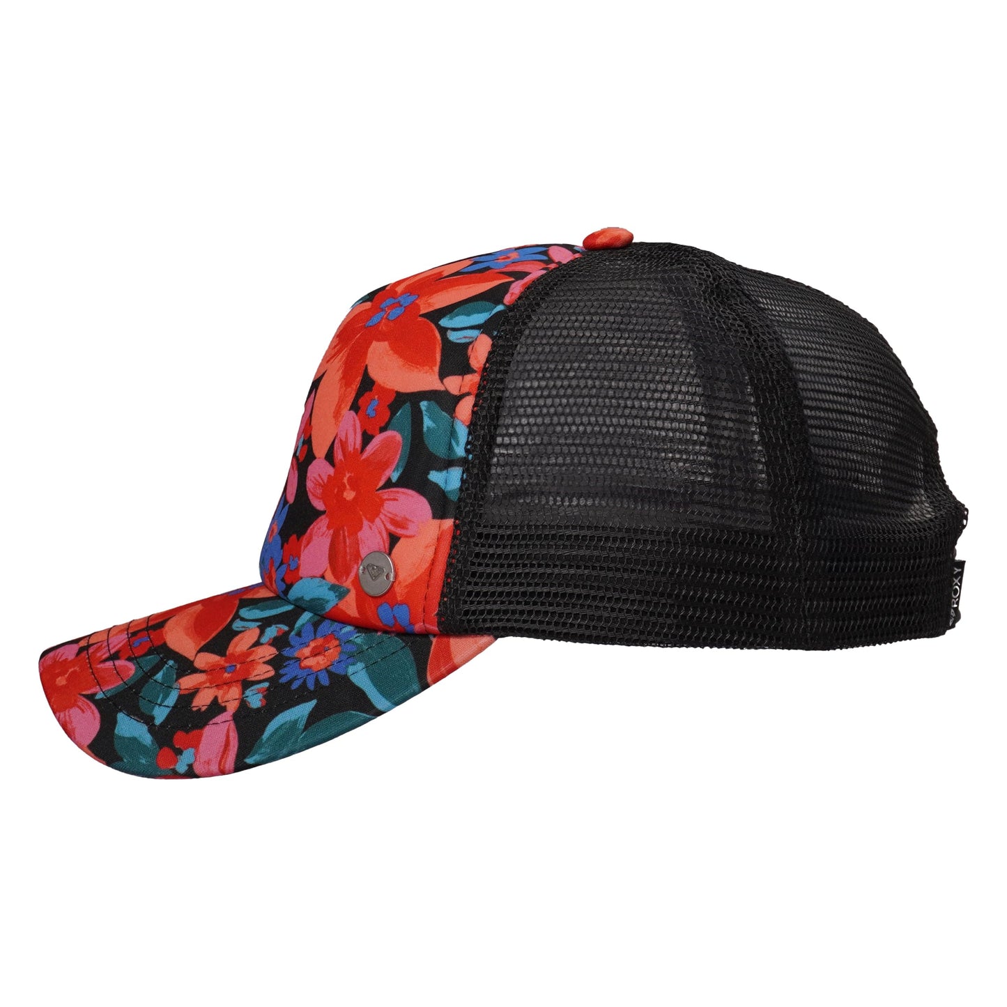 Roxy Women's Water Come Down Trucker Hat, Anthracite Floral Fiesta Big, One Size