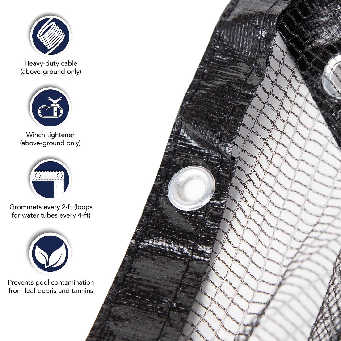 Blue Wave 24-ft Round Leaf Net Above Ground Pool Cover