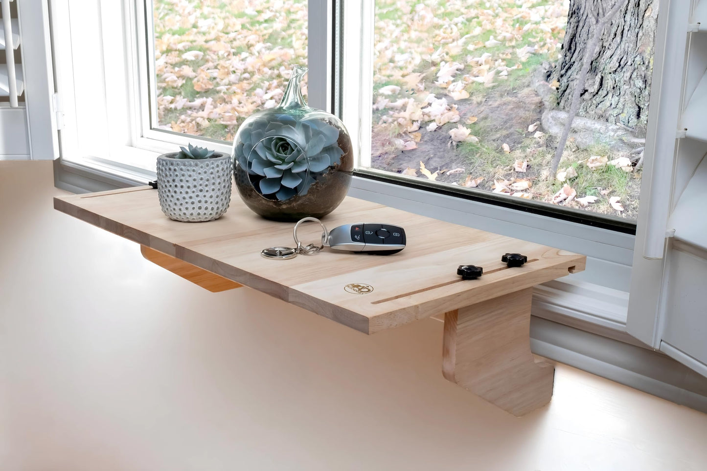 AD Furnishes Original SillMate Window Plant Shelf, 21.25" Sill Shelf for Plants - Verify Sizing First - Cat Perch - Renter Friendly No Drilling/Damage - Sill Extender for Plants - Window Table