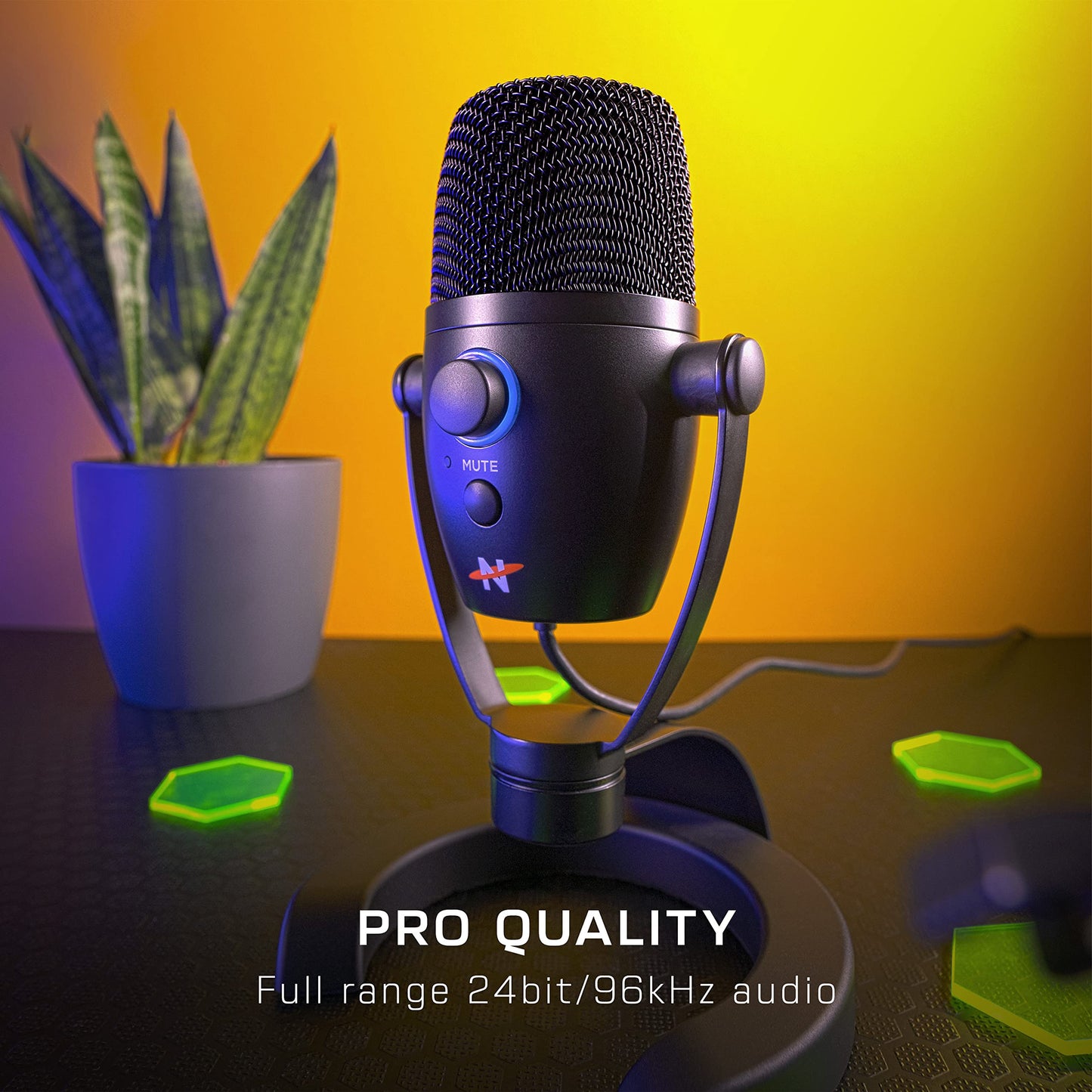 Neat Microphones Neat Bumblebee II - Professional Cardioid Directional USB Condenser Microphone with 24 bit/96 kHz Digital Audio for Recording, Streaming, Podcasting, and Gaming - Black