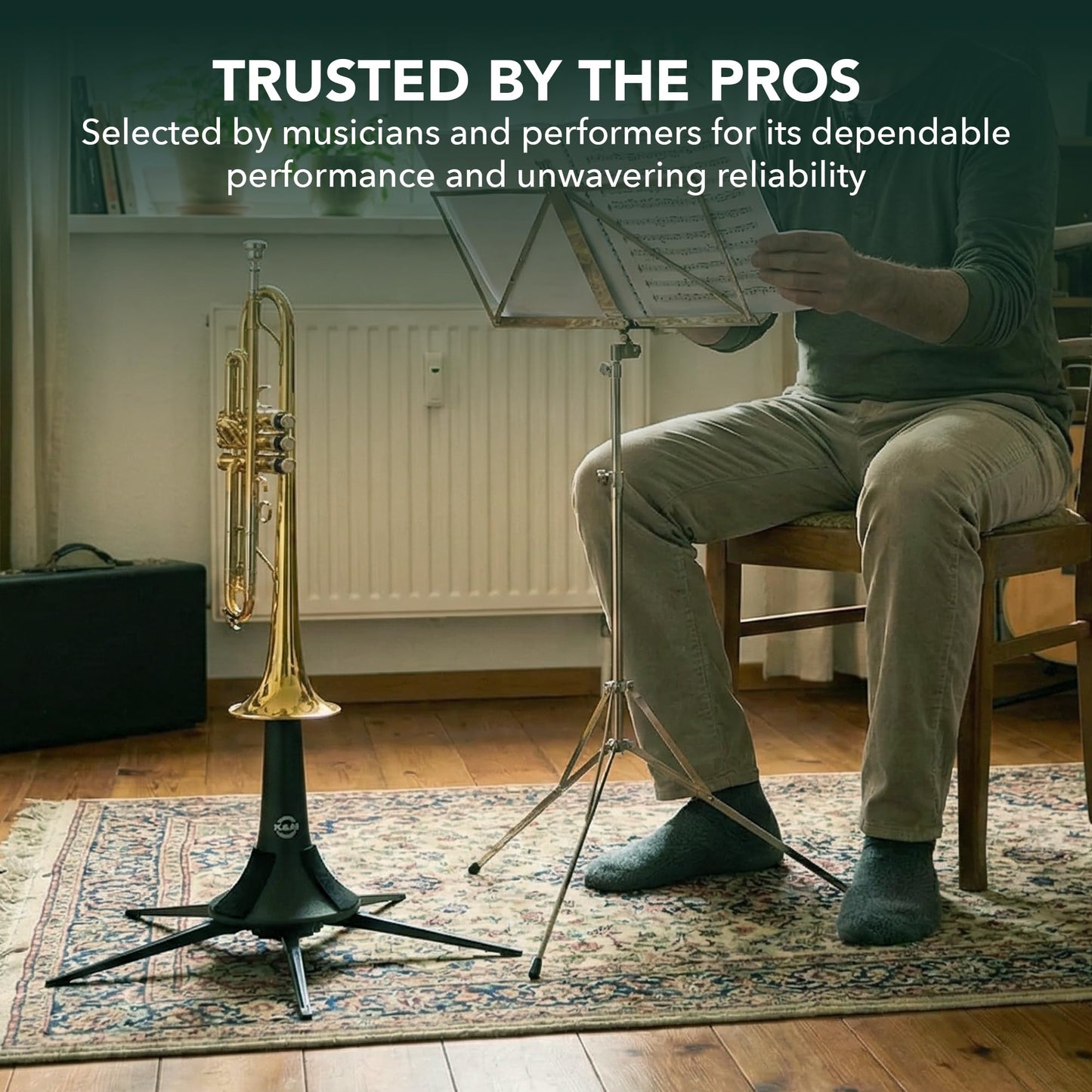 K&M Stands 15213-BLACK Trumpet Stand