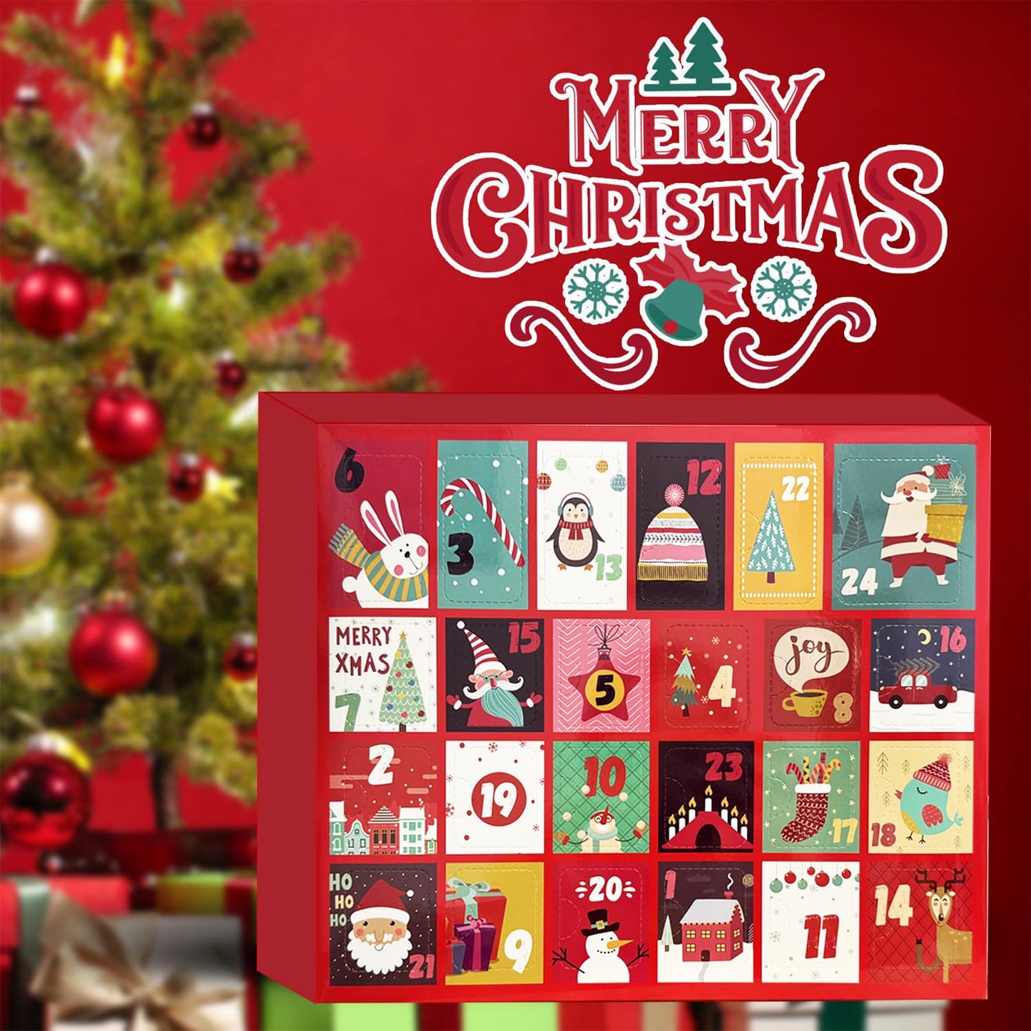 Advent Calendar 2025 - Toy Building Blocks Kit Cartoon Character Sets Boys Advent Calendar Surprise Christmas Gift 24 Days Christmas Countdown Calendar