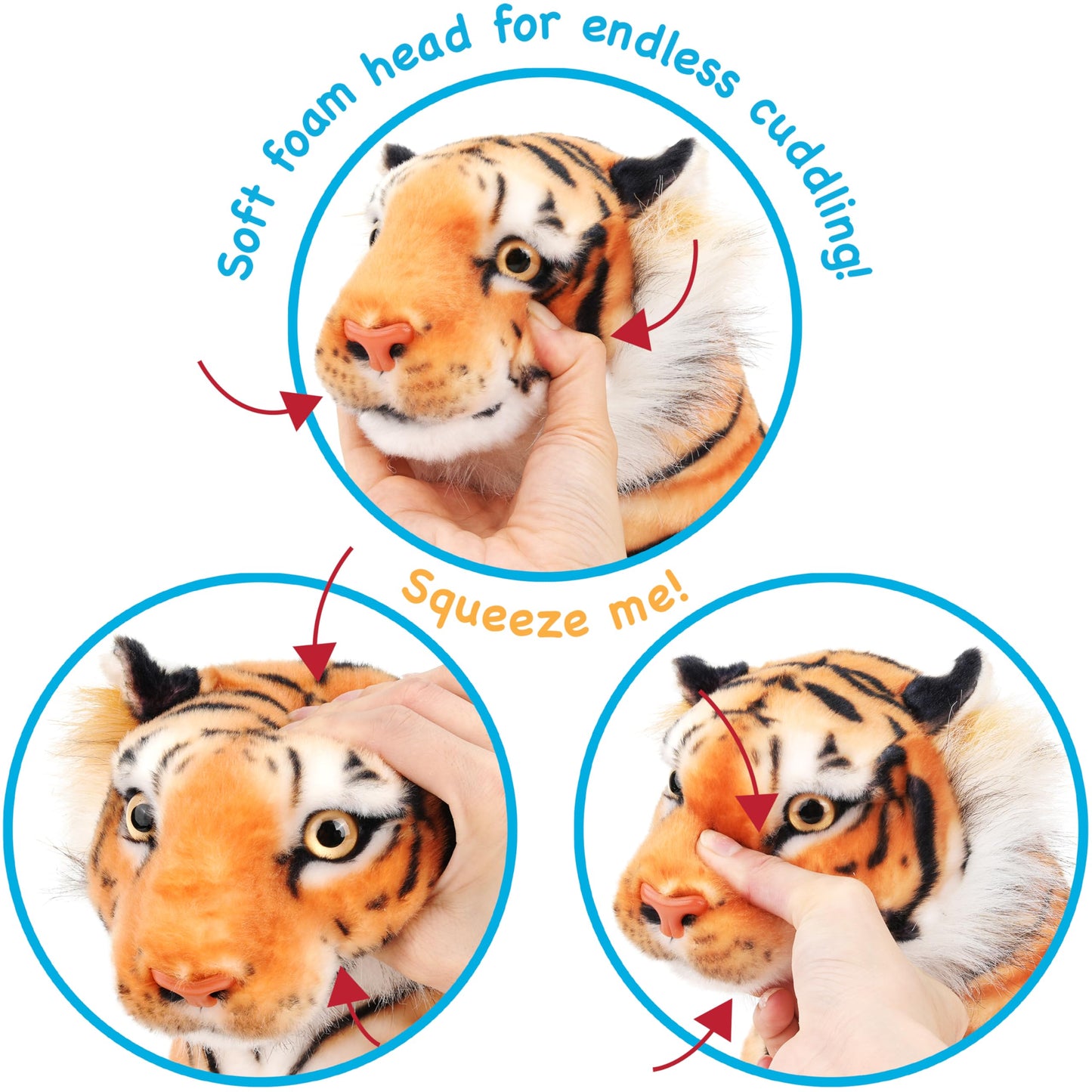 TigerHart Arrow The Tiger - Squeeze Me! - 17 Inch Stuffed Animal Plush