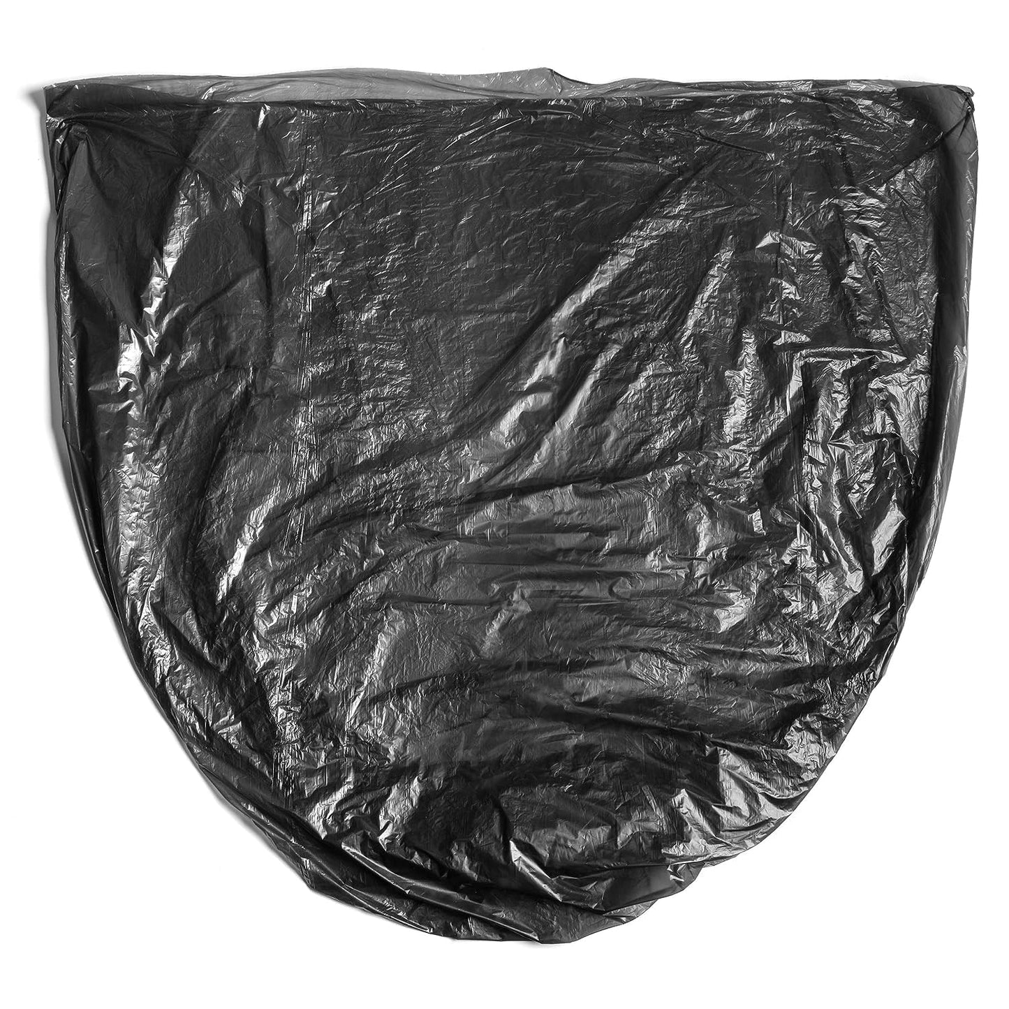 Aluf Plastics High Density Trash Bags, 60 Gallon, 150 Count, 22 Micron (eq), 38" x 60", Black, for Bathroom, Office, Industrial, Commercial, Janitorial, Municipal, Recycling