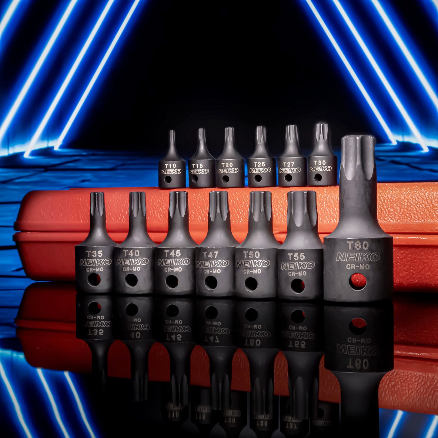 Neiko 10281B Impact Torx Socket Set - CR-MO (13 Piece)
