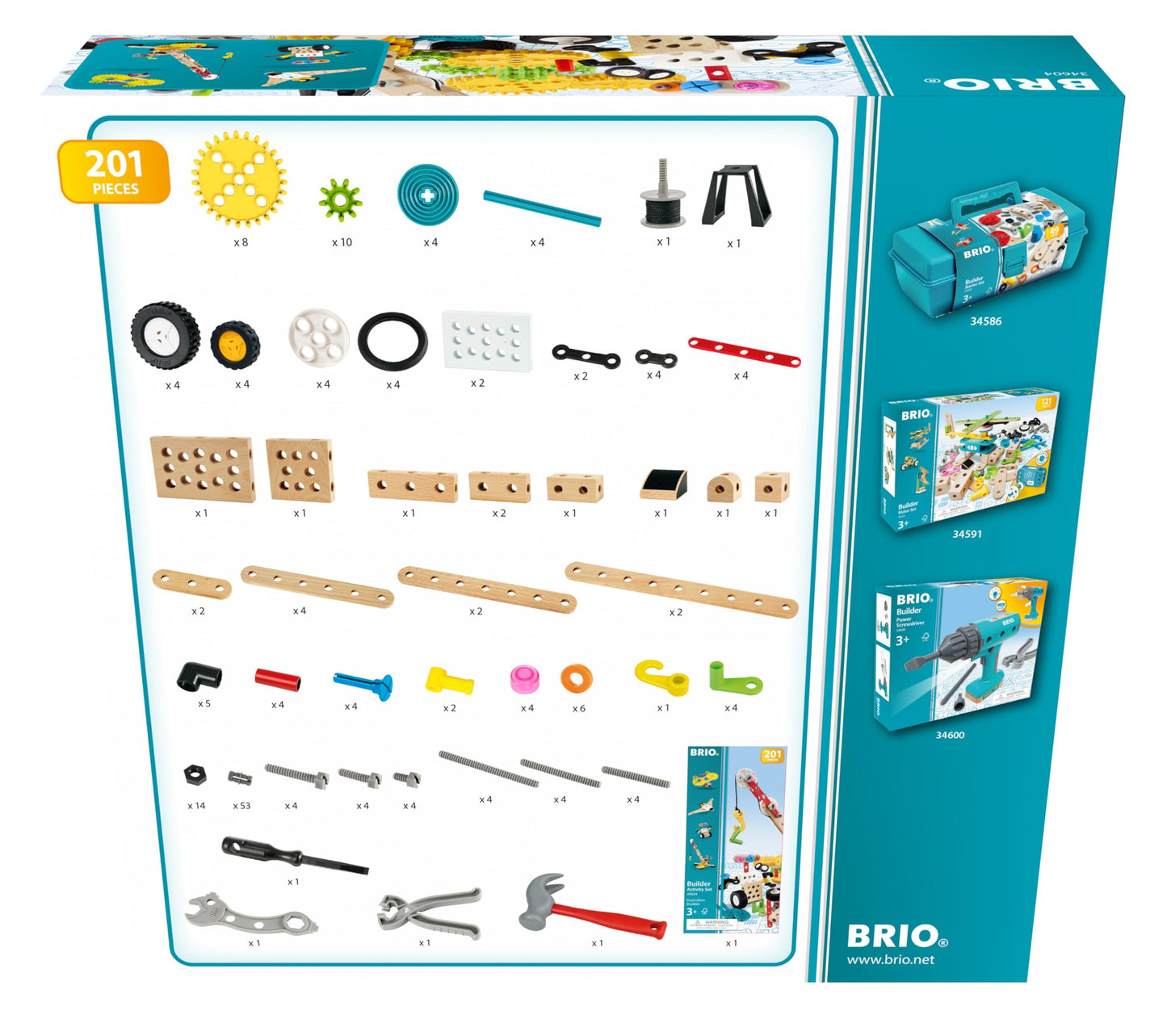 BRIO Builder - 34604 Builder Activity Set | Educational Roleplay & Construction Toy for Kids Aged 3 Years Up