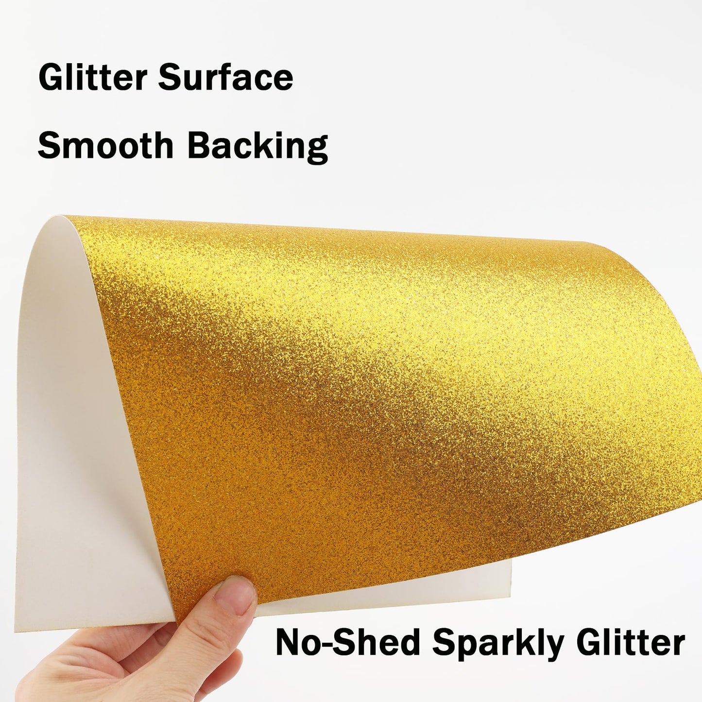 100 Sheets Glitter Cardstock, 15 Colors 250gsm/92lb Cardstock for Cricut, Crafts and DIY Projects, A4 No-Shed Sparkly Glitter Paper for Card Making