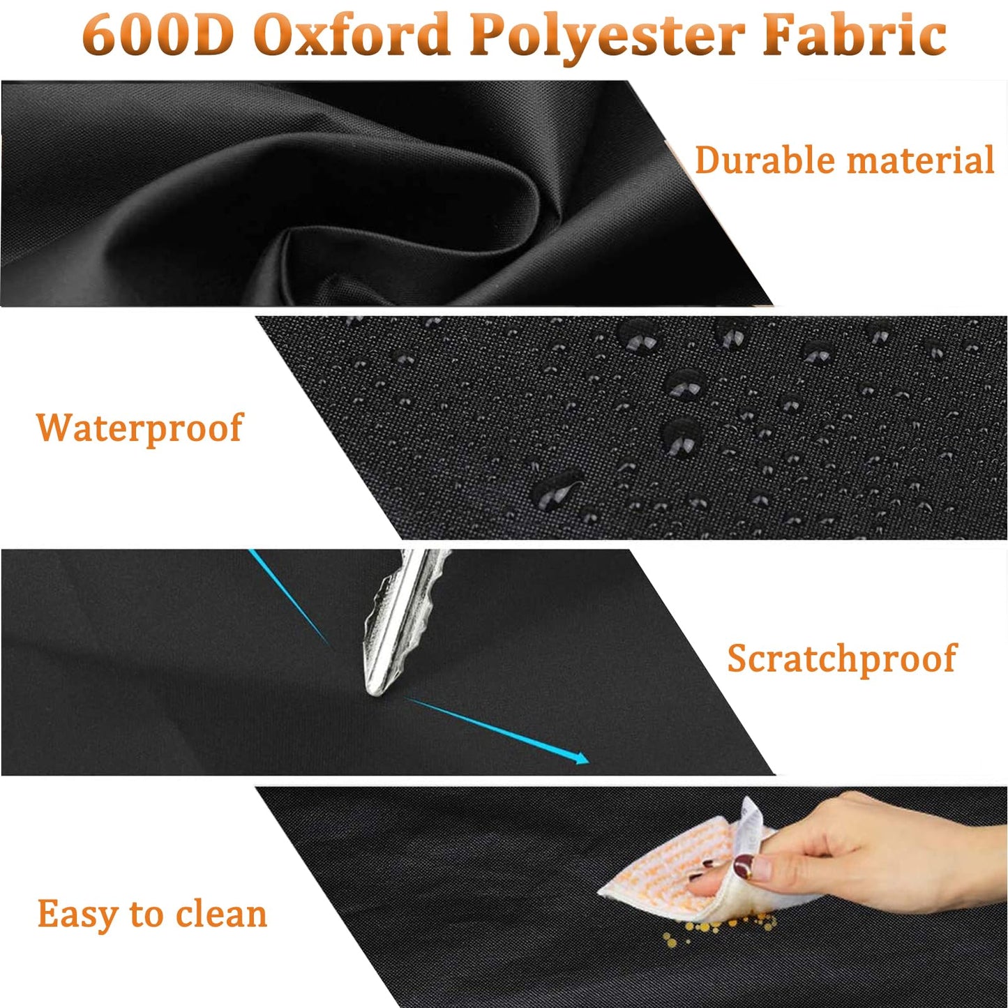 Snow Thrower Cover Waterproof Snow Blower Cover 600D Oxford with Windproof Buckles and Elastic Cord for Outdoor Electric All Weather Protection Universal Size 55" L x 44" H x 32" W