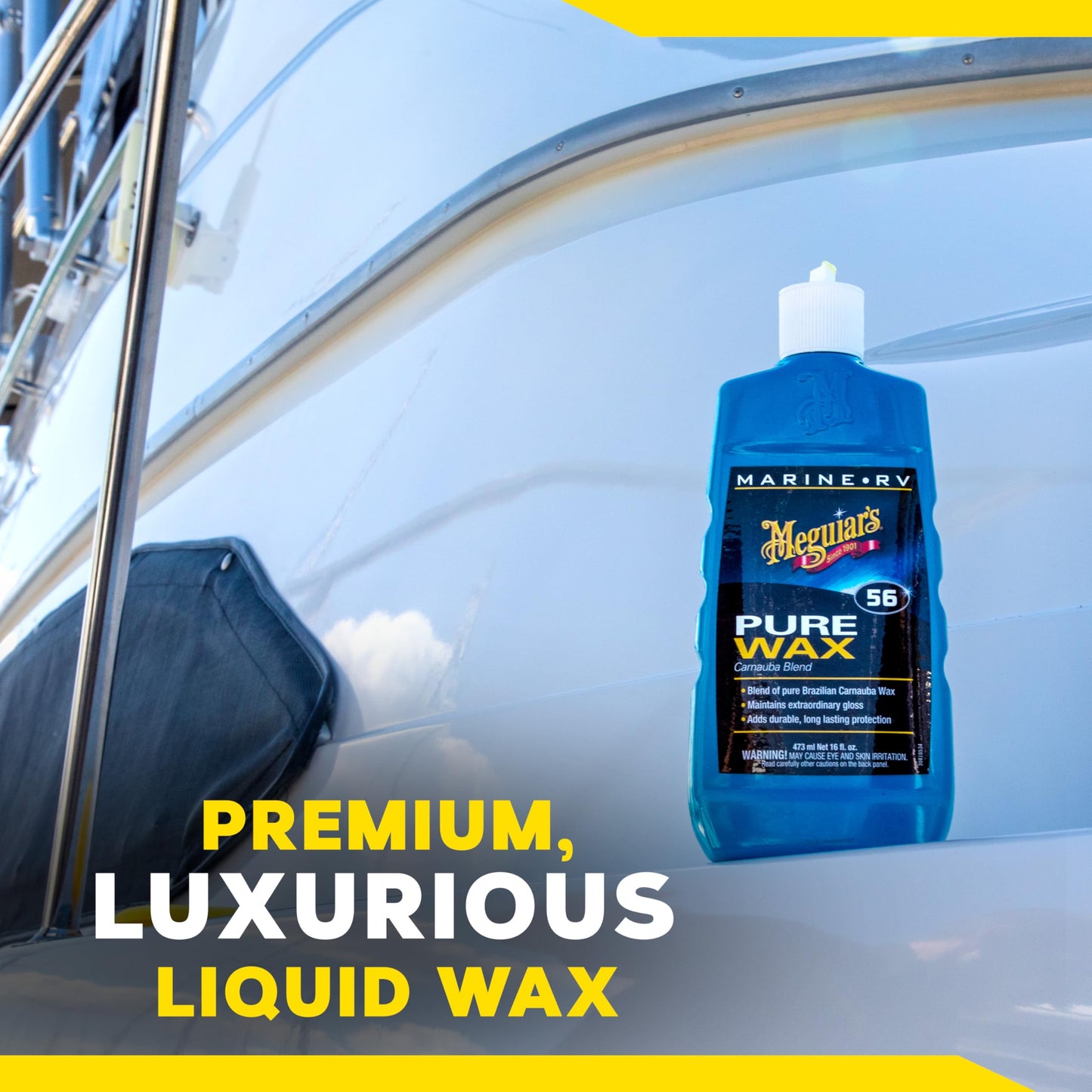 Meguiar’s 5616 Marine/RV Pure Wax Carnauba Blend, 16 Fluid Ounces