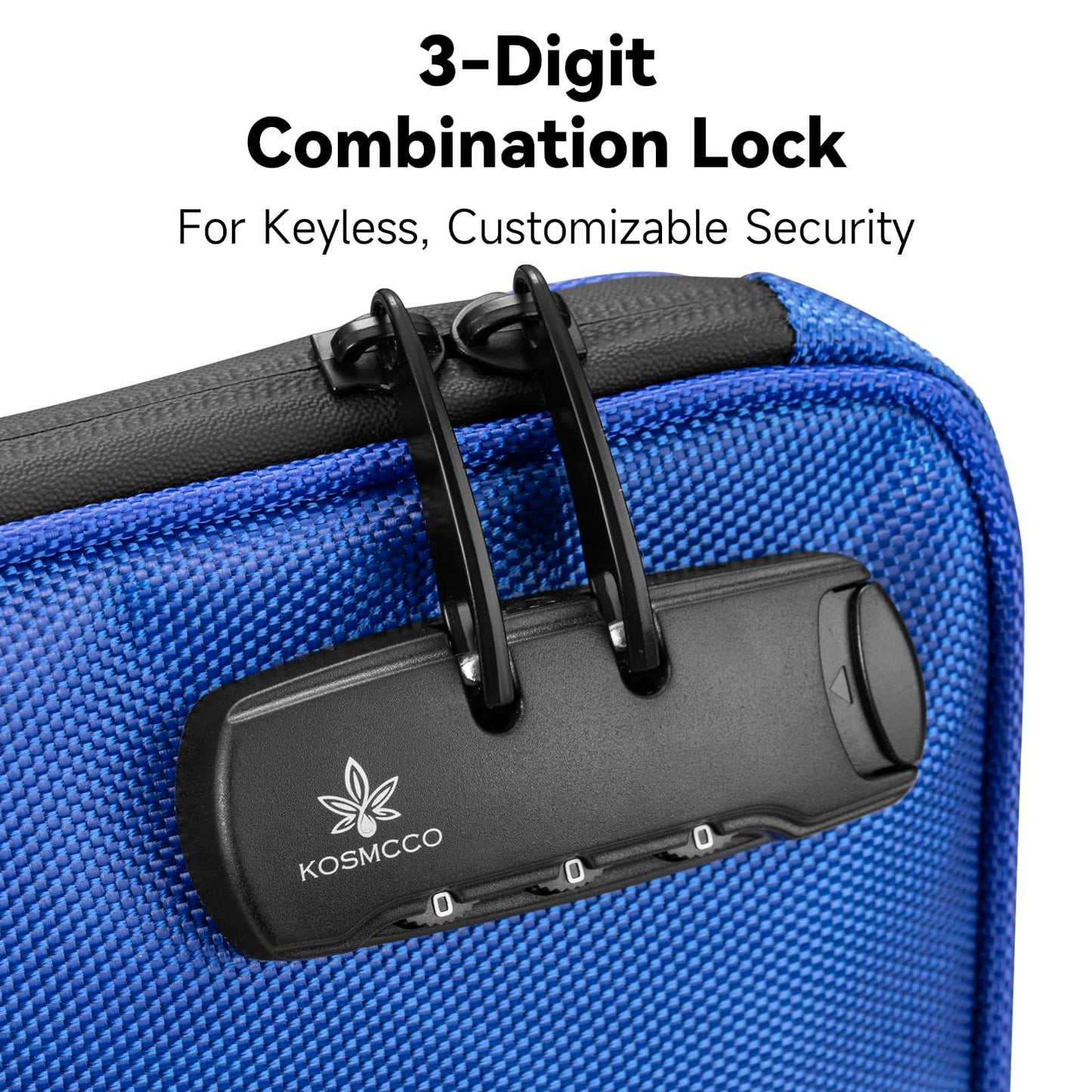 KOSMCCO Beach Locking Bag, 9x7.5 Inch Portable Safe for Phone, Wallet, Keys | Anti-Theft Locking Travel Pouch for Pool, Vacation (Blue)