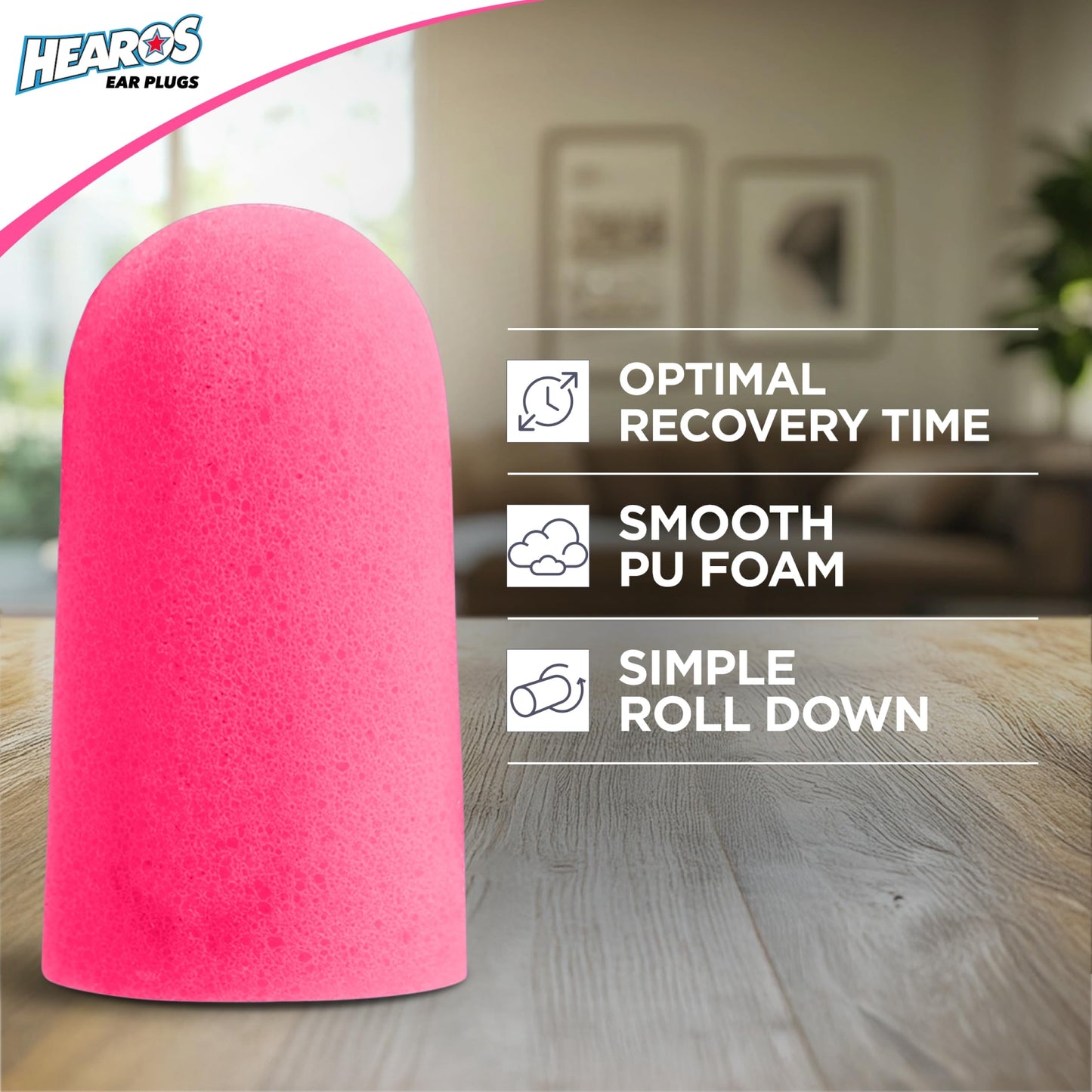 HEAROS Sleep Pretty in Pink Ear Plugs With The Highest Snoring & Noise Canceling Rating NRR 32 Making This Pink Ear Plugs For Sleeping The Best Gift