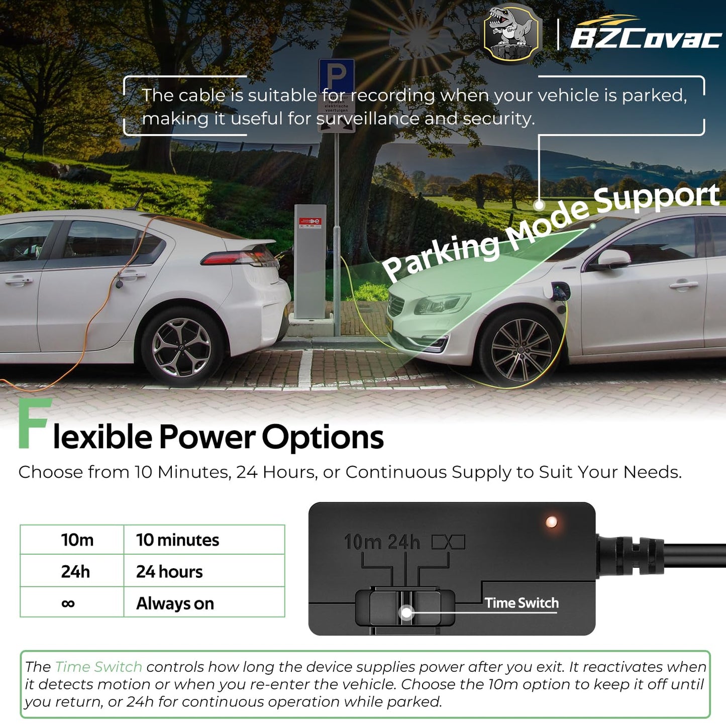 Constant Power Cable for Garmin Dash Cam, OBD-II Port Adapter with Dual USB for Car Charging, Supports Multiple Parking Modes