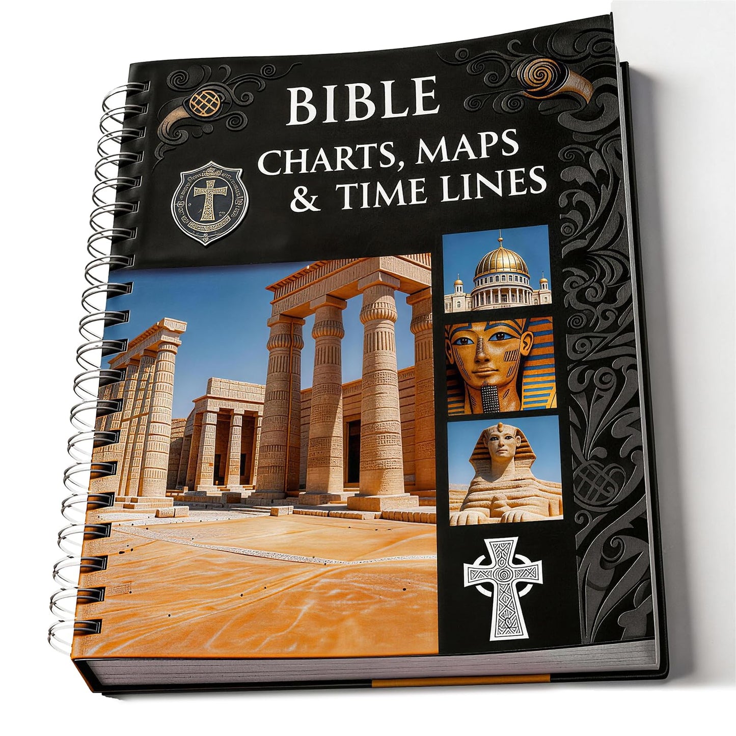 Bible Charts Maps and Timelines, Bible Study Journal Bibles Notebook, Spiral Bibles Study Guide Visual Reference of Chats, Maps, Timelines