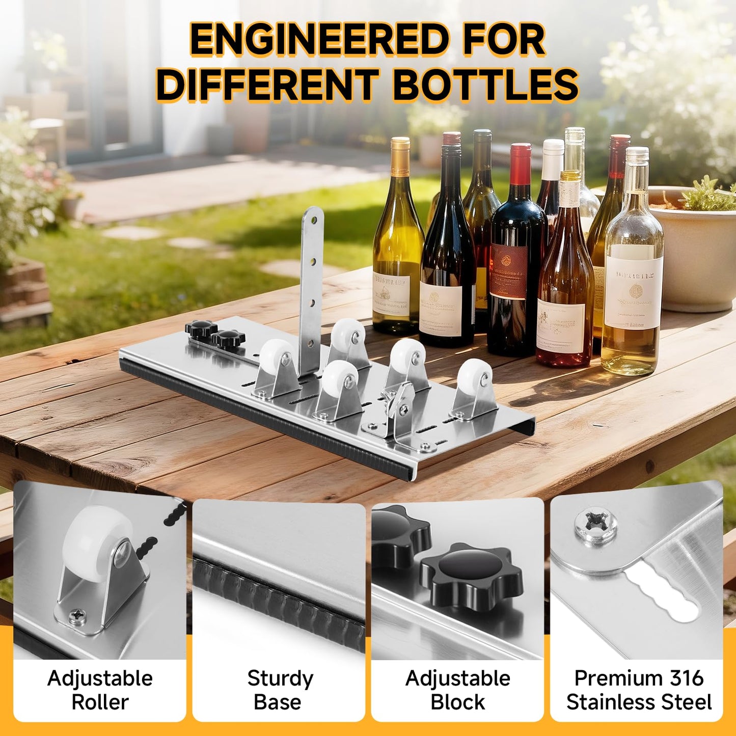 kalawen Glass Bottle Cutter, Bottle Cutter & Glass Cutter for Bottles Kit DIY Machine for Cutting Wine, Beer, Liquor, Whiskey, Alcohol, Champagne,Alcohol Round Bottles