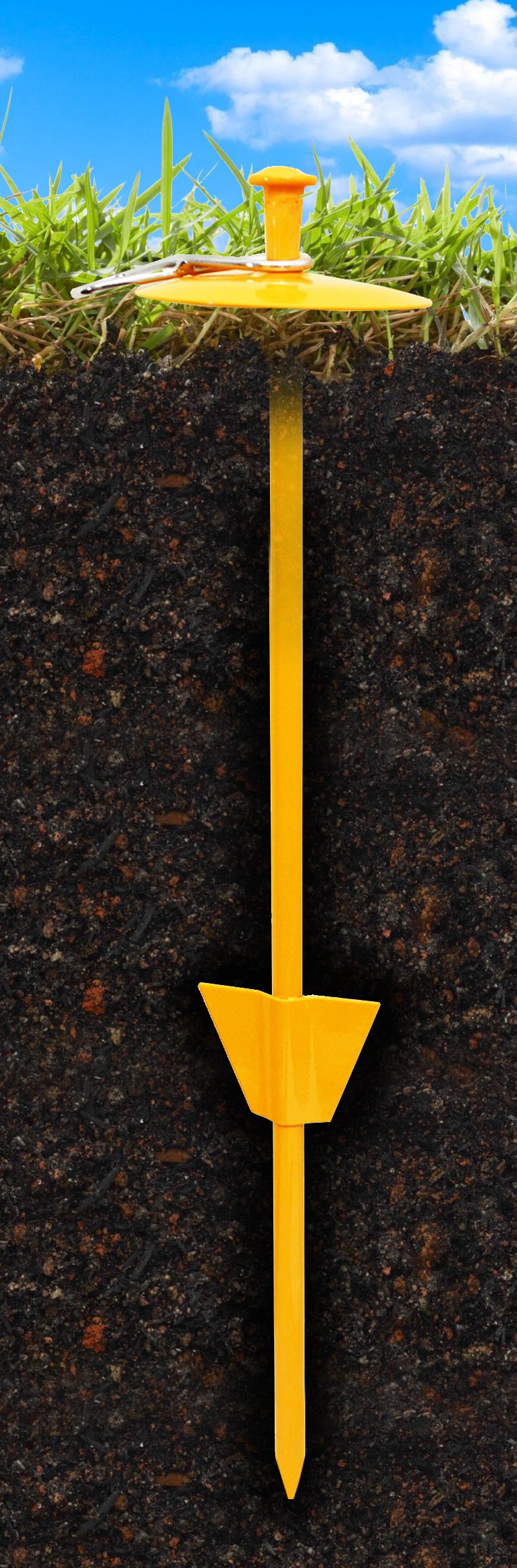 Boss Pet Prestige Dome Stake, 21-Inch, Yellow