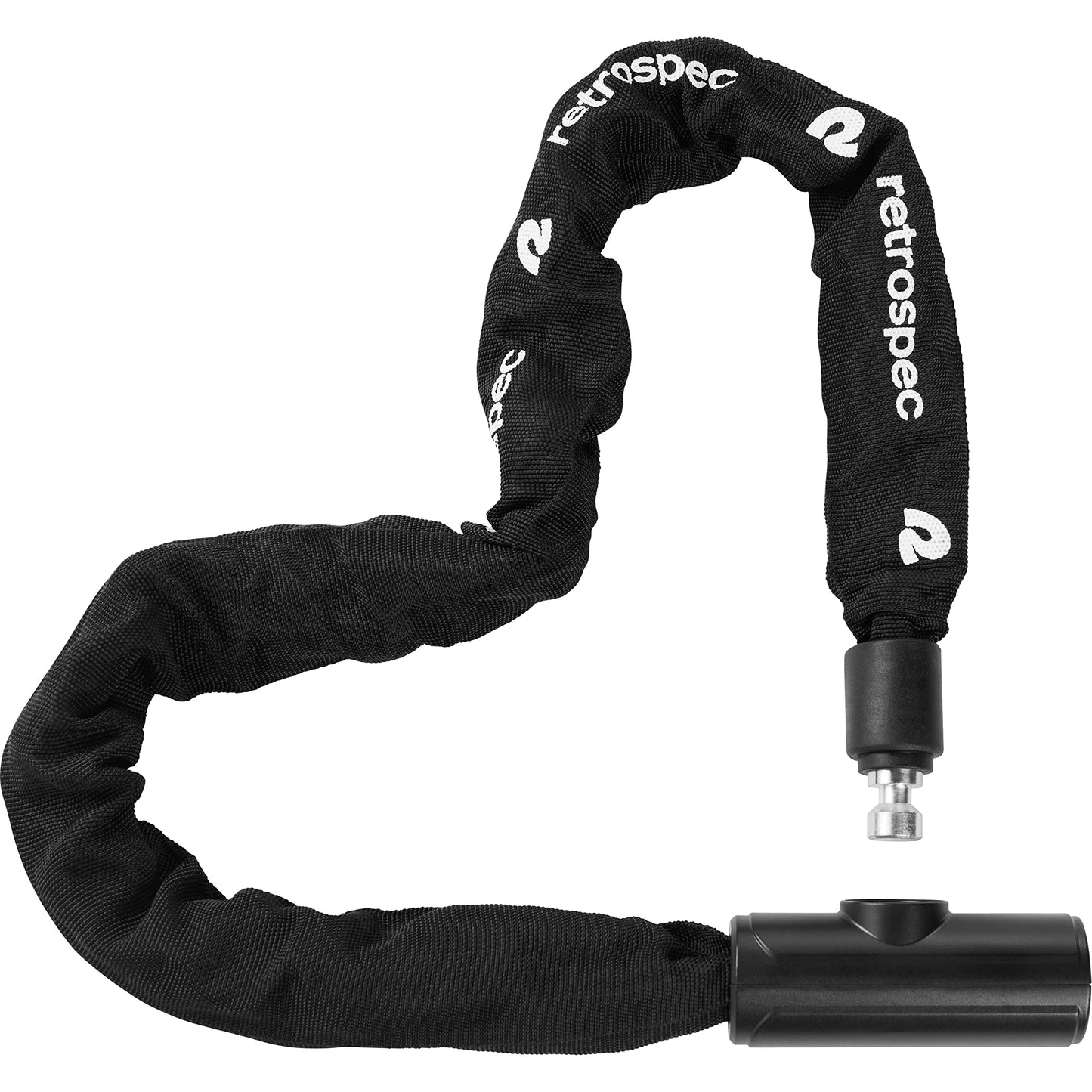 Retrospec Hero Plus Bicycle Chain Lock with Key, Heavy Duty Anti-Theft Bike Lock, 10mm 3' Cut Resistant 3T Manganese Steel Chain and Weather Resistant Nylon Sleeve