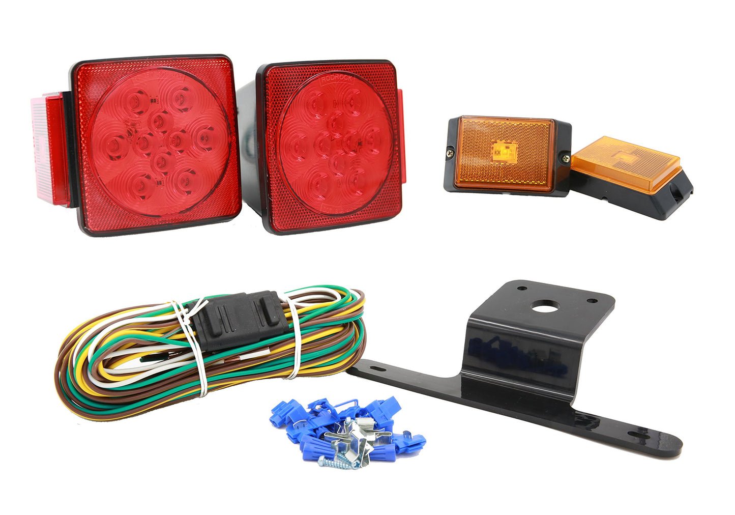 PEAKTOW PTL0101 Deluxe 12V LED Submersible Trailer Light Kit