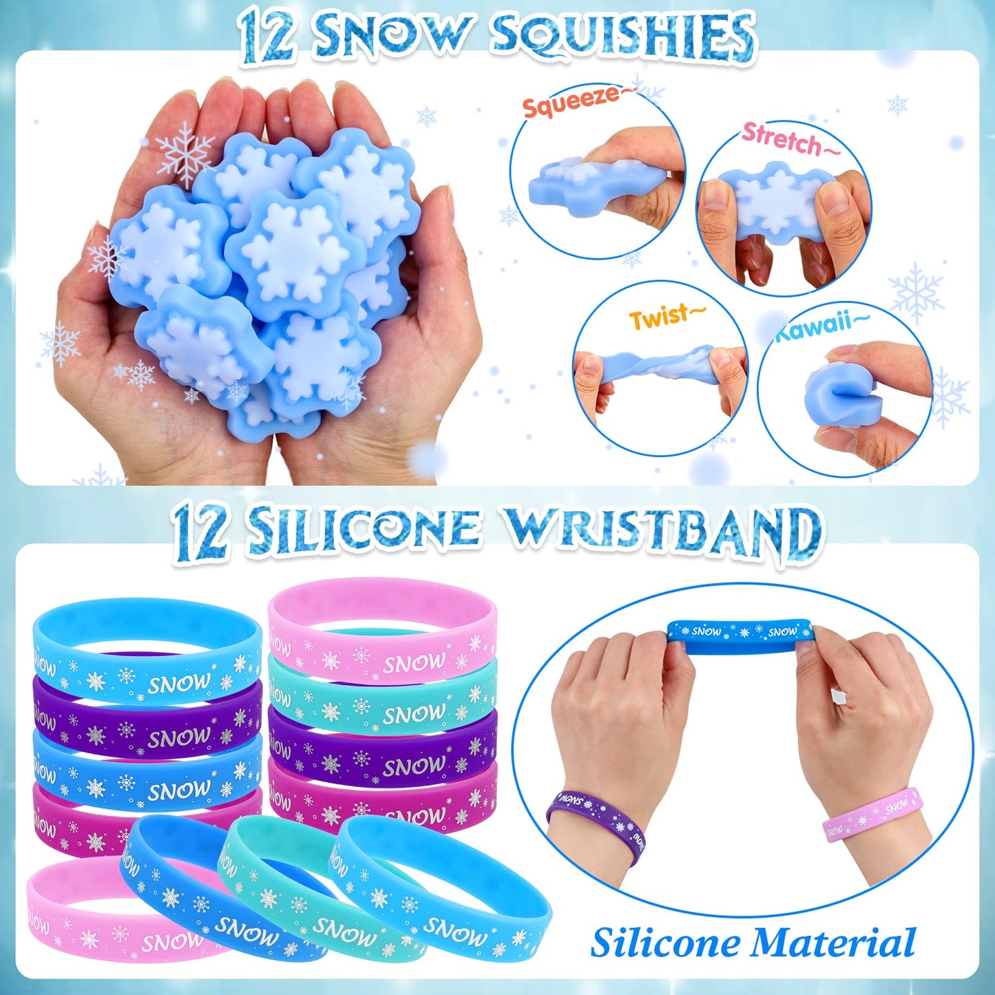 Frozen Party Favors, Princess Frozen Birthday Party Supplies Goodie Bag Stuffers for Girl Kids Party Favors Pinata Prizes