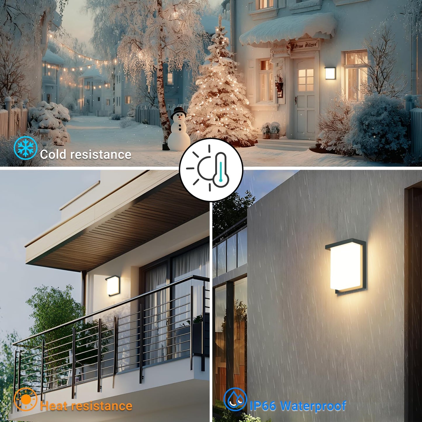 Tipace LED Modern Outdoor Wall Light,Waterproof Wall Sconce 30W 3000K,Anthracite Wall Mounted Lamp,Exterior Wall Sconce Light for Porch,Front Door,Entryway,Patio,Hallway