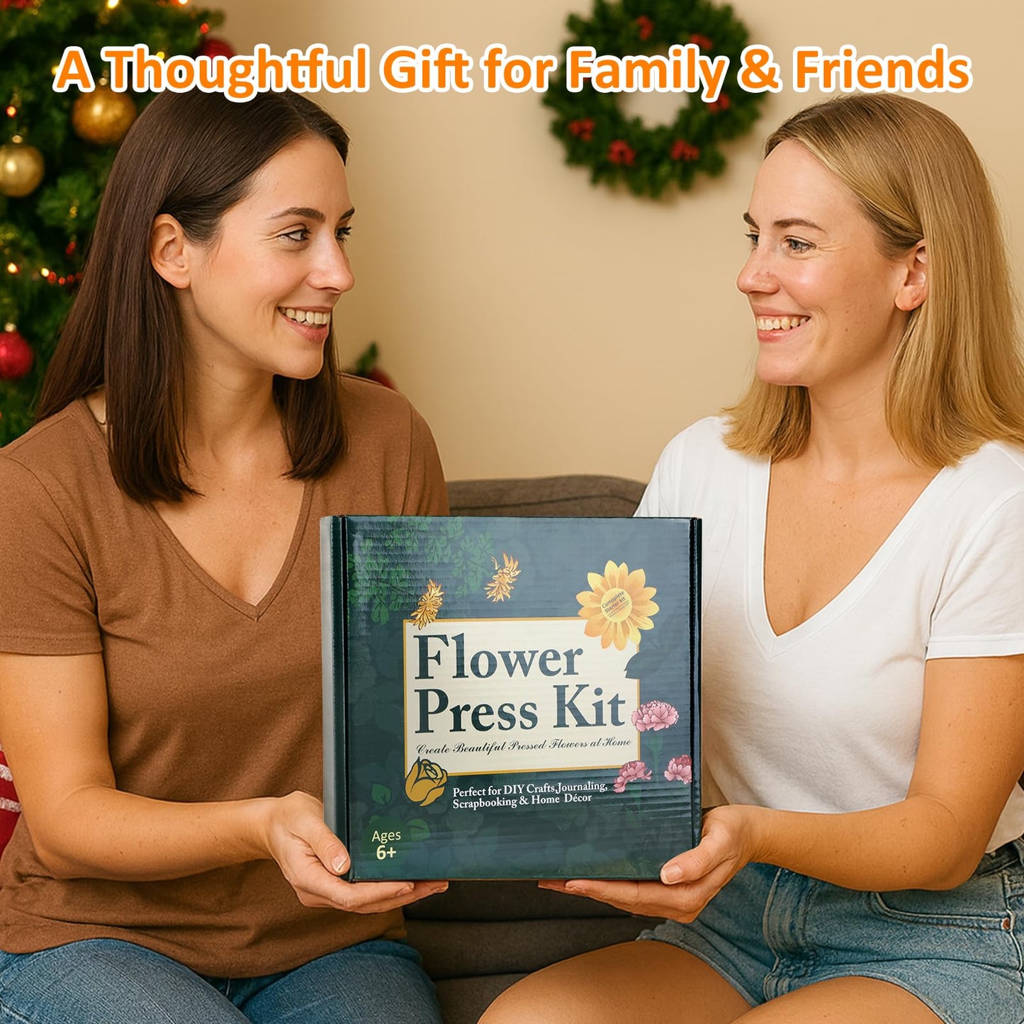 11x 11 Inch Wooden Flower Press Kit – Large Flower & Plant Presser for Adults and Teens, Ideal for DIY Dried Flower Art, Bouquet Preservation & Nature Crafts