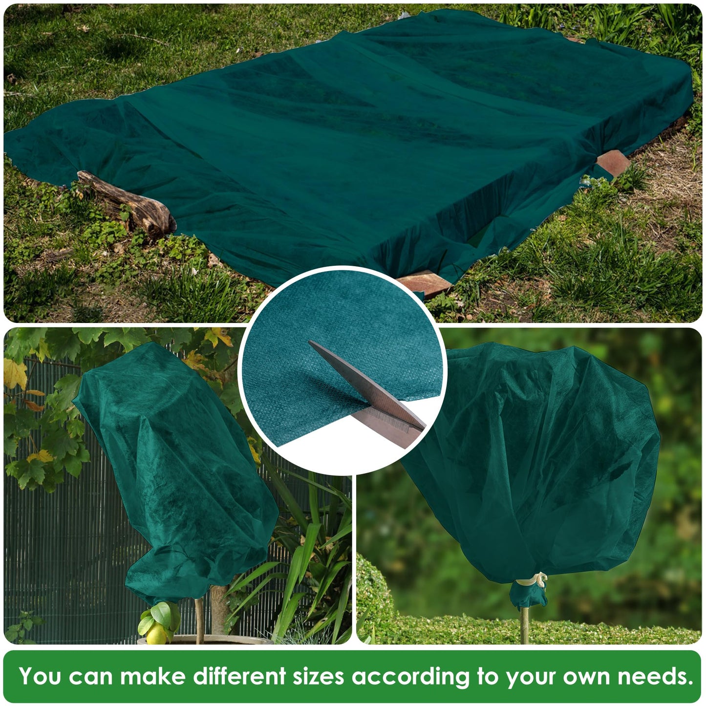 9.8×32.8Ft Plant Freeze Protection Cover - 1.2OZ Non-Woven Garden Frost Fleece Cover - Frost Cloth Blanket for Winter Outdoor Vegetable Garden Plants