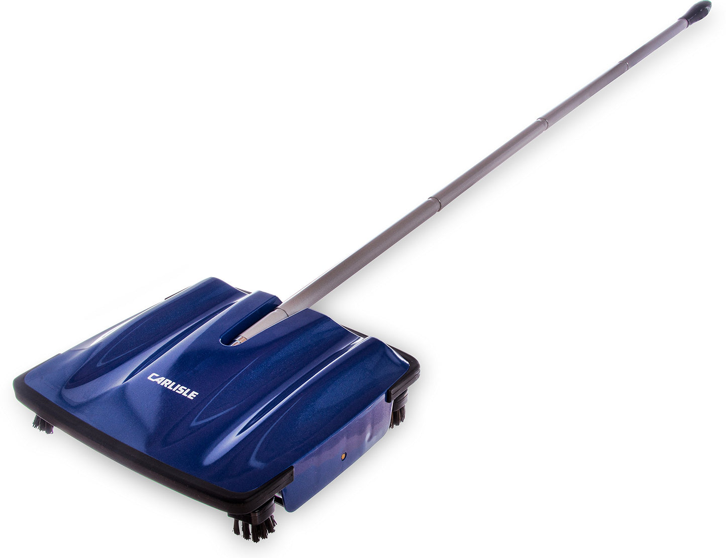 Carlisle FoodService Products Duo-Sweep Plastic Floor Sweeper, Surface Sweeper for Cleaning, 9.5 Inches, Blue