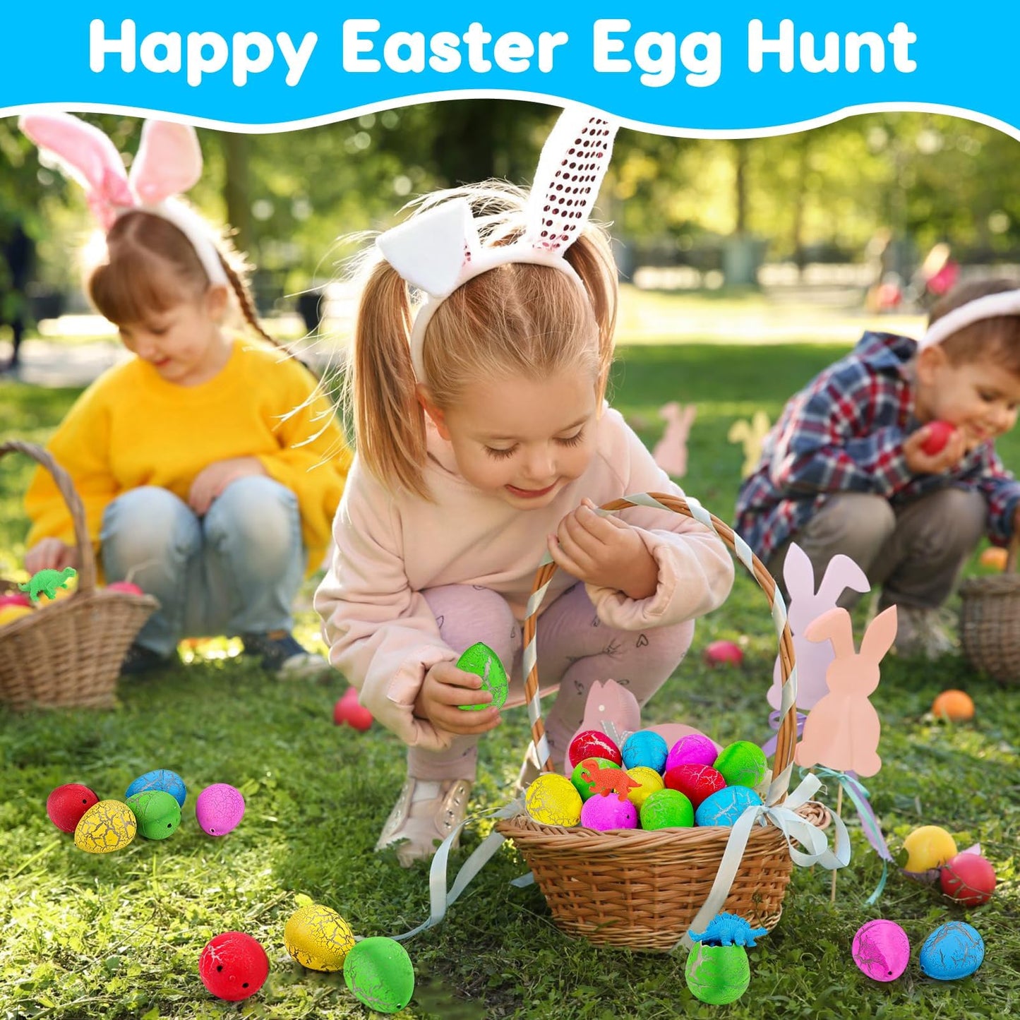 30PCS Large Hatching Dinosaur Eggs for Dinosaur Birthday Party Favors for Kids 3-5 4-8 Goodie Bag Party Filler Stuffers Classroom Prizes Bulk Treat Novelty Grow in Water Dino Eggs with Toys Inside
