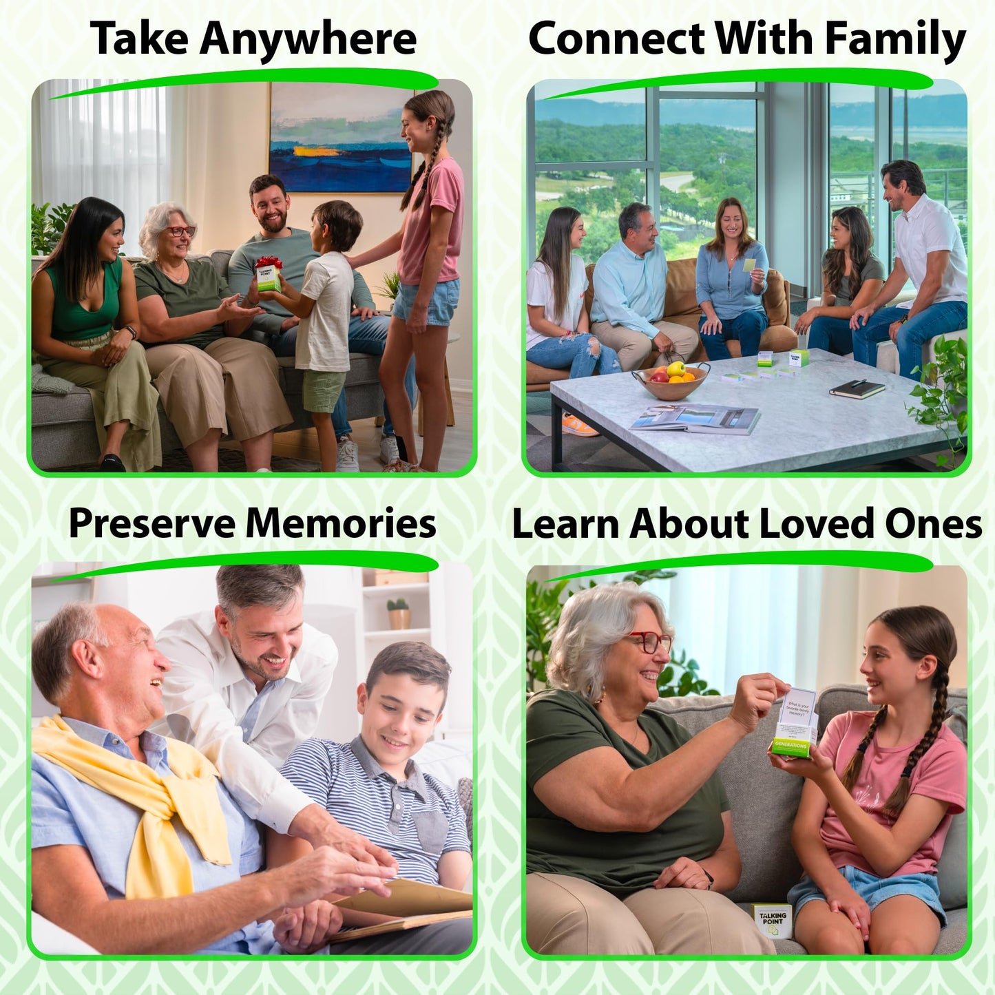 200 Intergenerational Conversation Cards - Get to Know Parents and Grandparents for Family Game Night with Curated Question Cards - Family Fun Games for Adults and Kids Too - Relatives Icebreaker