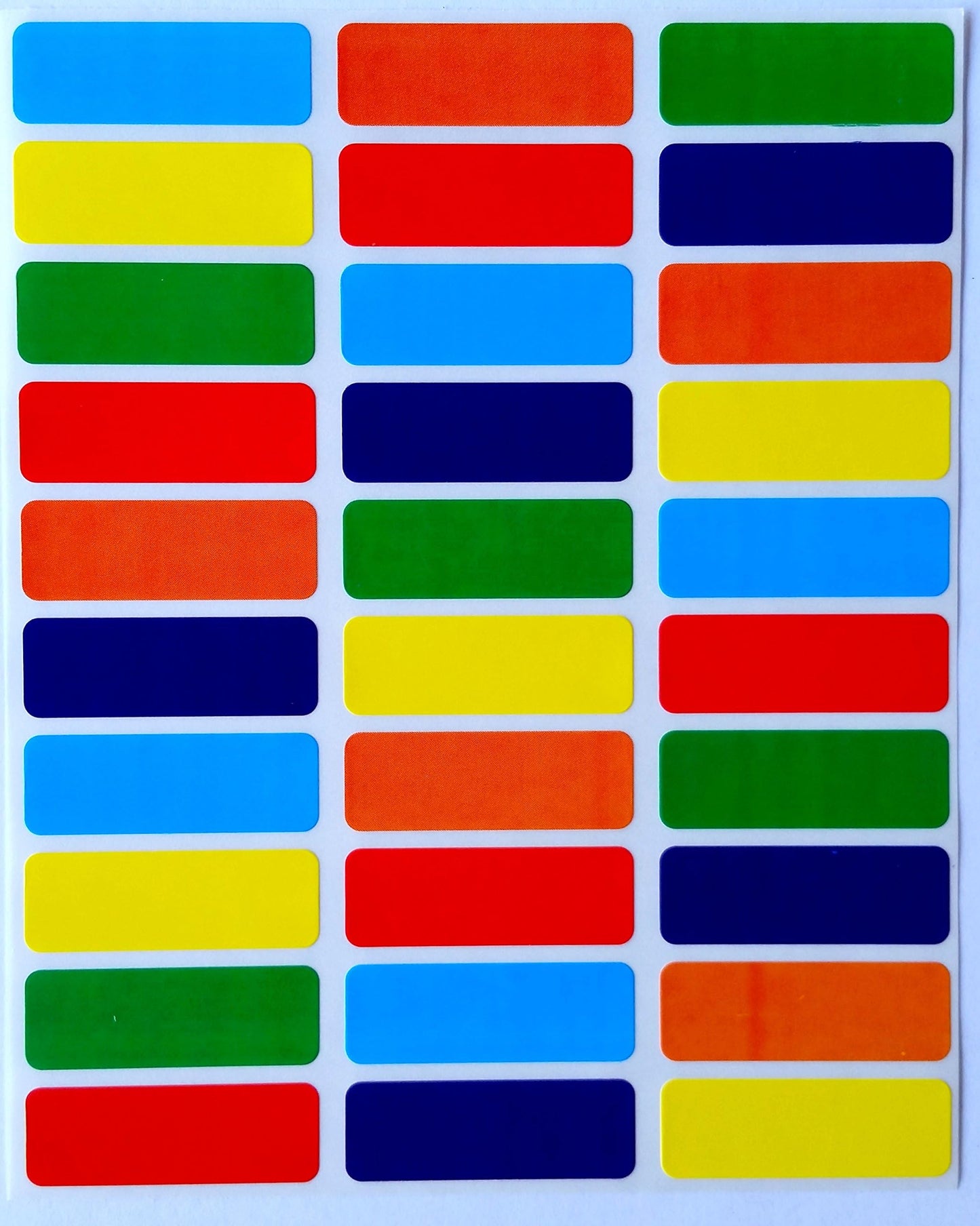 White Printable Labels Sheets + Bonus Color Labels White Rectangular Stickers (1" x 0.375") Produce Excellent Results with Standard Laser Printer-Template Included - 15700 Pack