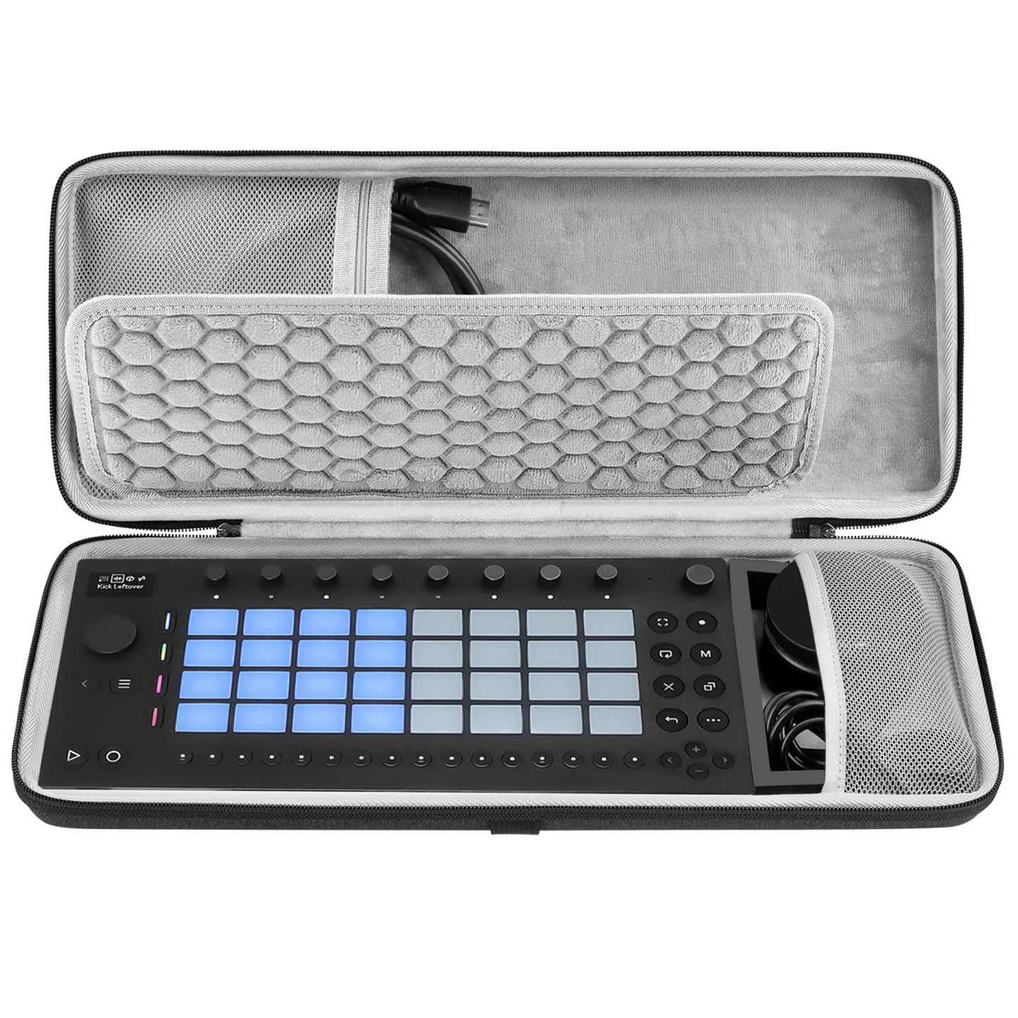 Geekria Hard Shell Travel Carrying Case, EVA Protective Bag Compatible with Ableton Move (Dark Gray)