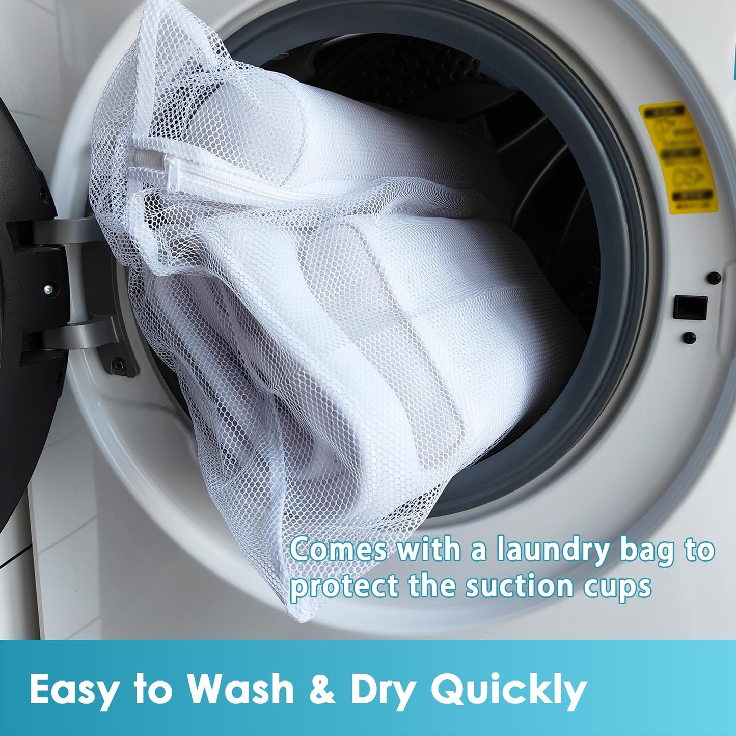 Bath Pillow Full Body, Adjustable Stick Pillow for Waist Support, Head Neck Shoulder Back Rest 11 Suction Cups 3D Mesh Washable…