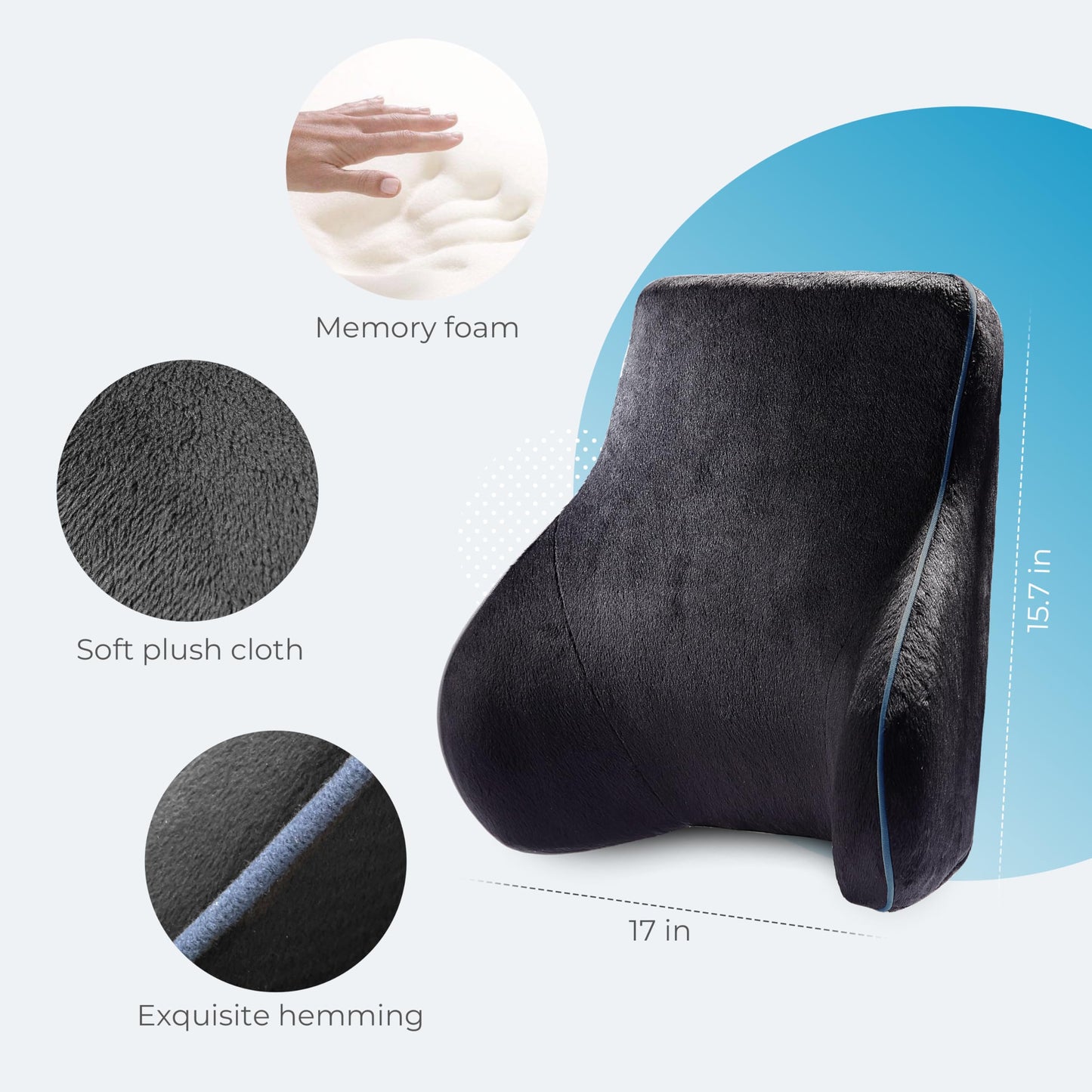 COMFIER Back Cushions & Seat Cushoins, Lumbar Support Pillow for Office Chair,3 Vibration Modes & 2 Heat Levels Back Support Pillow, Massagers for Neck and Back,Father Day Gifts for Man