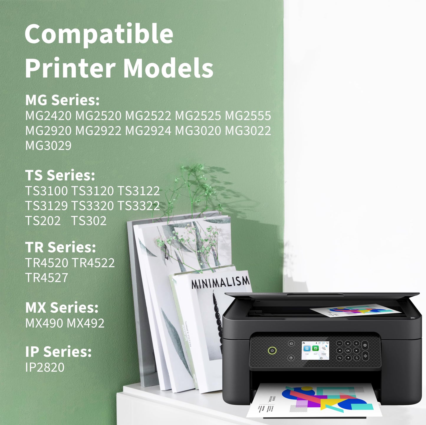 Greenjob 245XL 246XL Ink Cartridge Replacement for Canon Printer Ink 245xl 246xl Black Color Compatible for MG2500 MG2522 MX490 MX492 TS202 TS3122 TS3322 TR4520 TR4522 Printer Ink (2 Pack) PG245-246XL