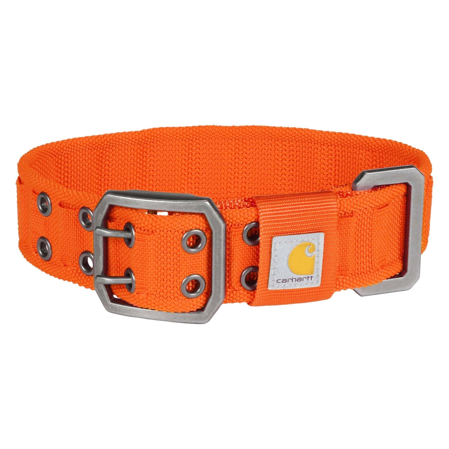 Carhartt Pet Fully Adjustable Wide Webbing Collar for Dogs, Heavy Duty Nylon for Walking & Training, Blaze Orange, Large